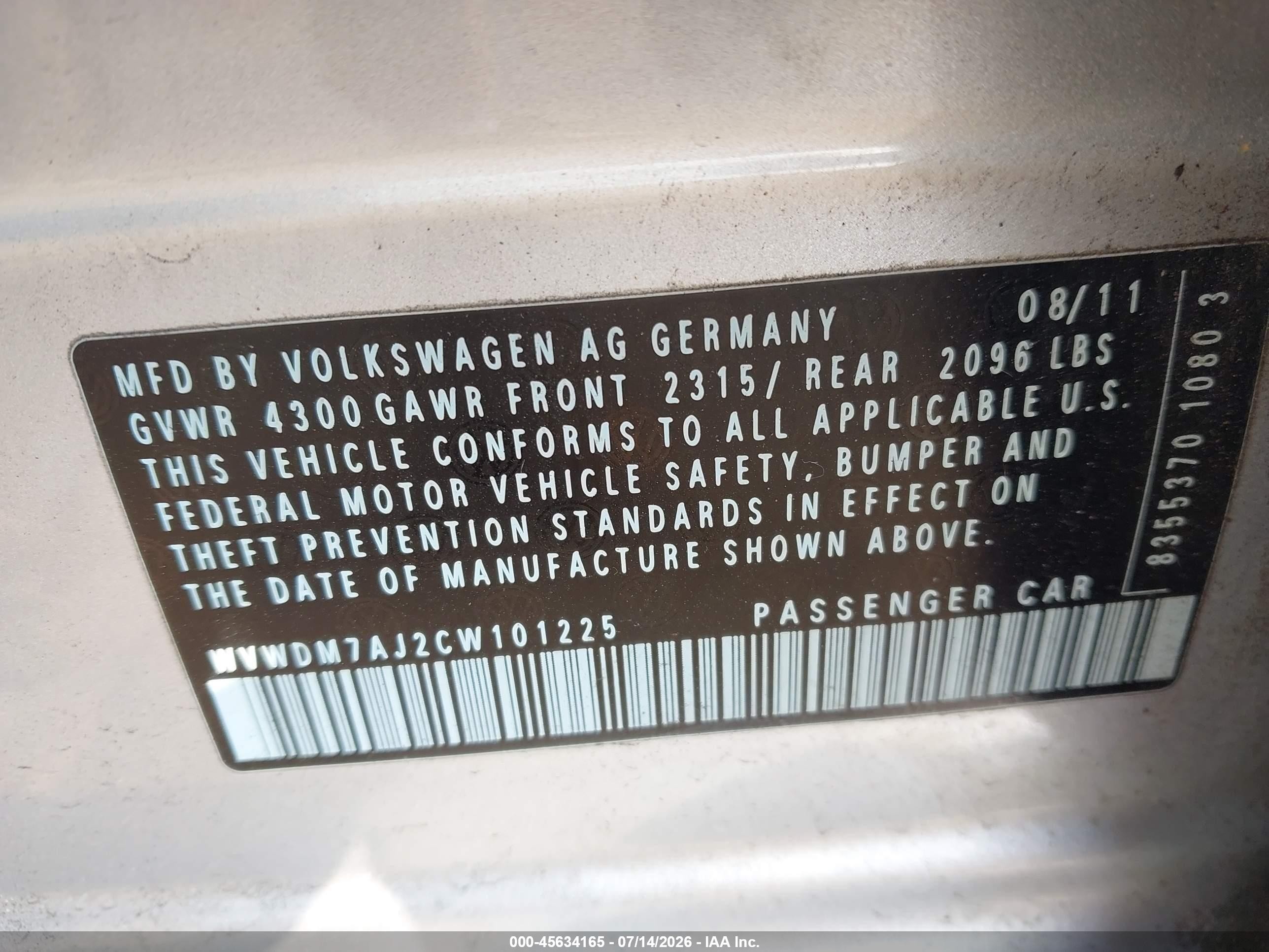 2012 Volkswagen Golf Tdi 4-door Silver vin: WVWDM7AJ2CW101225