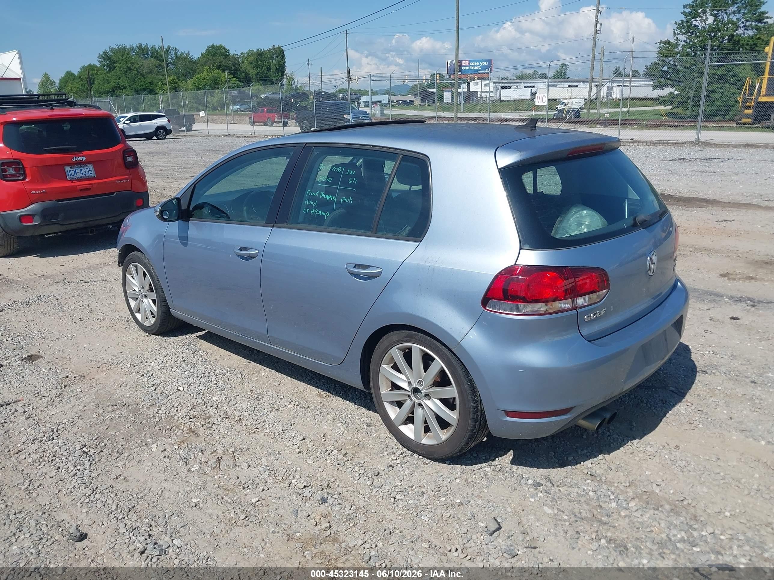 2011 Volkswagen Golf Tdi 4-door Blue vin: WVWDM7AJ3BW066807