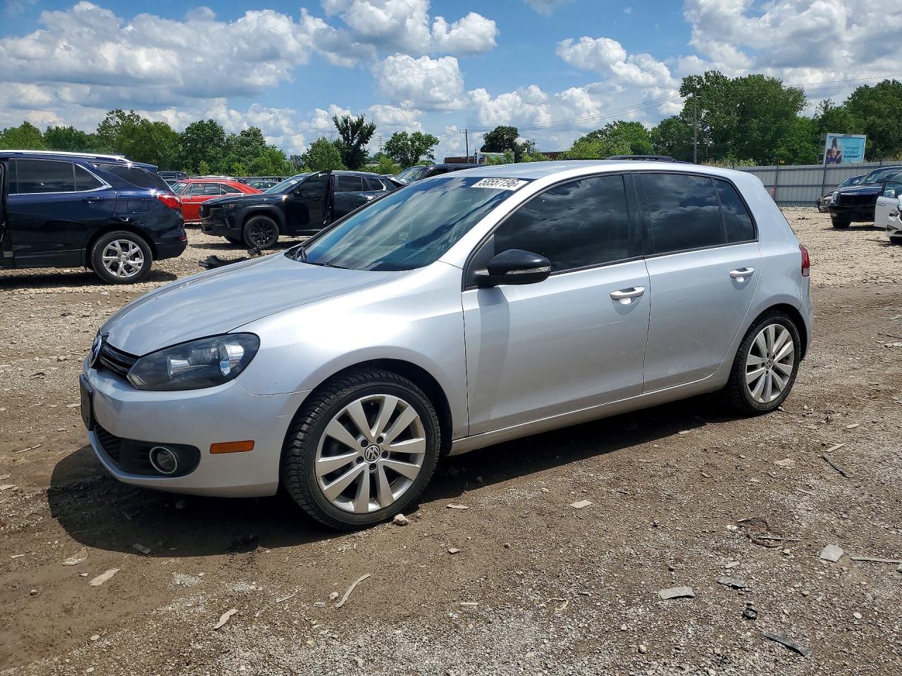 2014 Volkswagen Golf Silver vin: WVWDM7AJ4EW007401