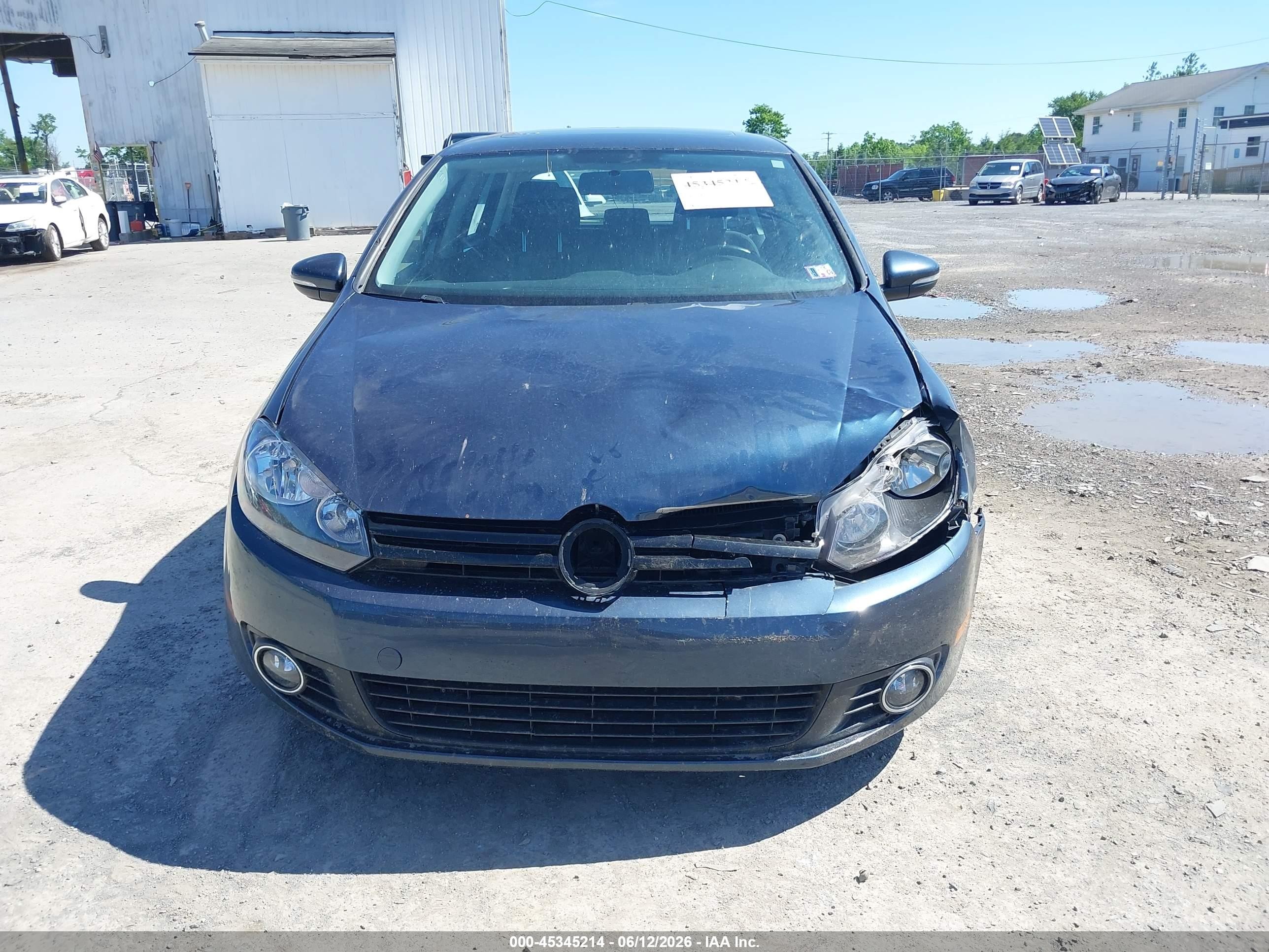 2012 Volkswagen Golf Tdi 4-door Blue vin: WVWDM7AJ5CW117516