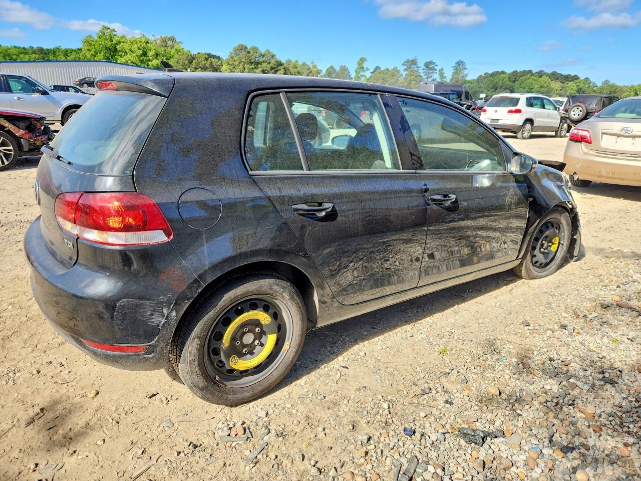2012 Volkswagen Golf Black vin: WVWDM7AJ5CW160365