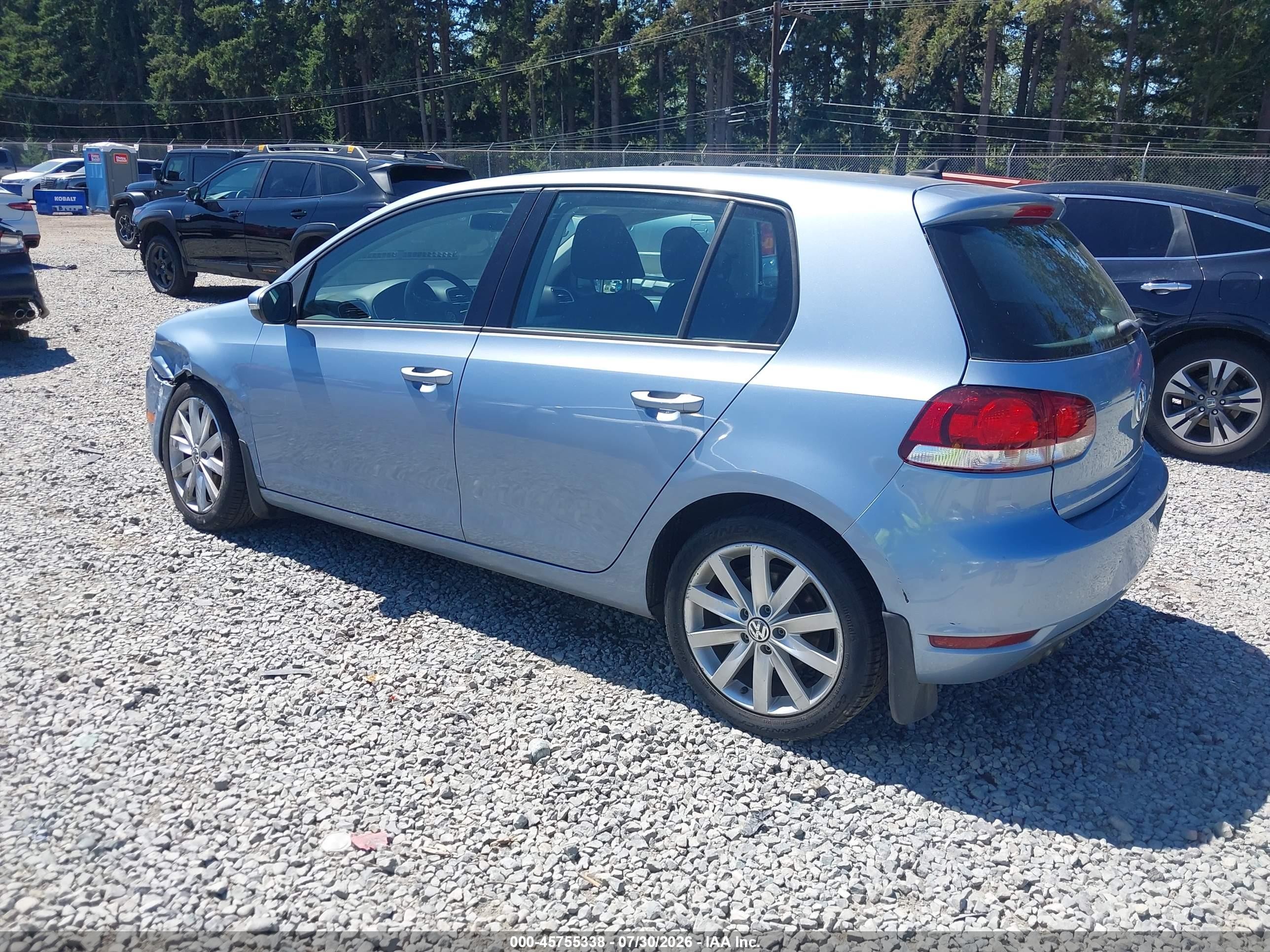 2010 Volkswagen Golf Tdi Light Blue vin: WVWDM7AJ8AW299905