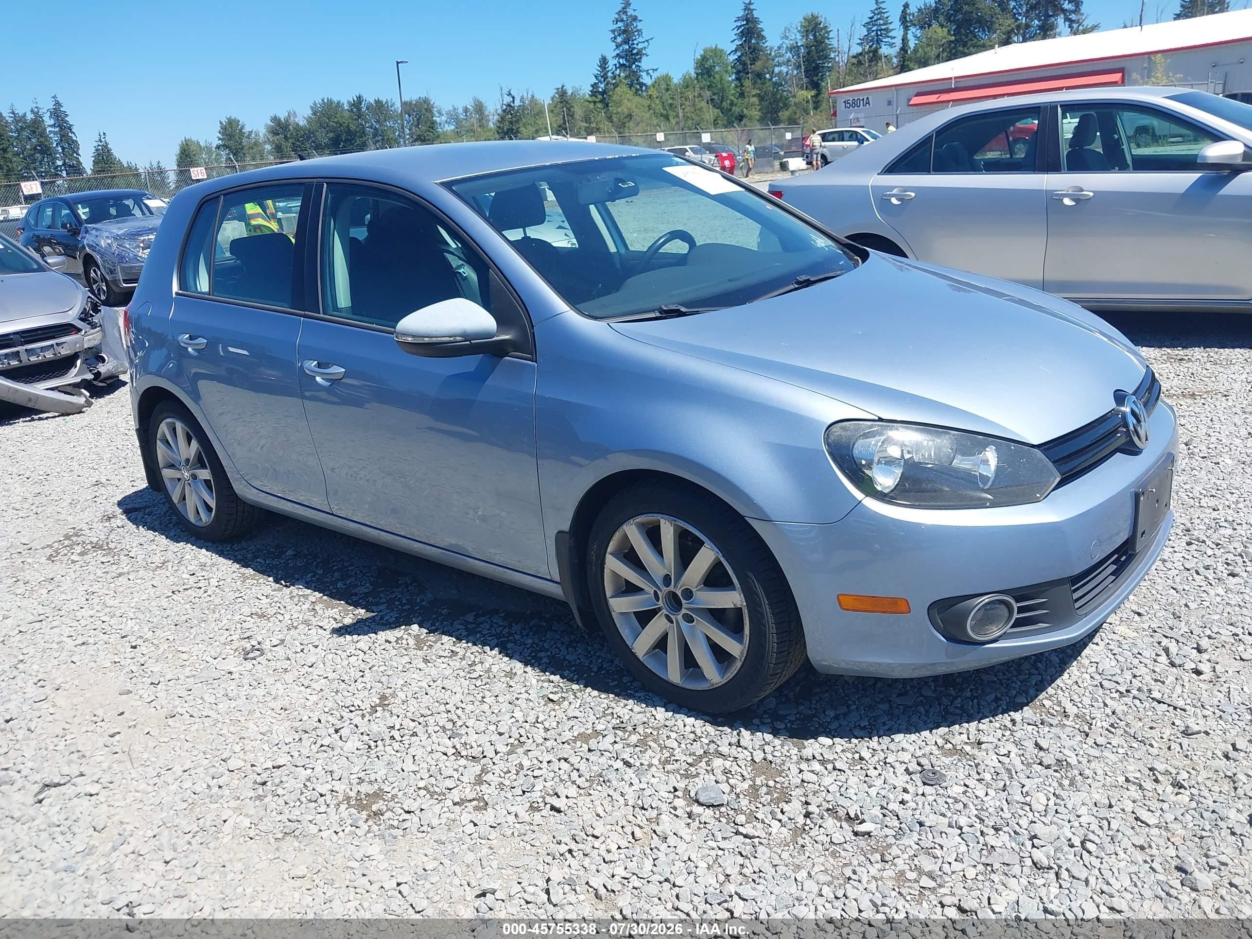 2010 Volkswagen Golf Tdi Light Blue vin: WVWDM7AJ8AW299905