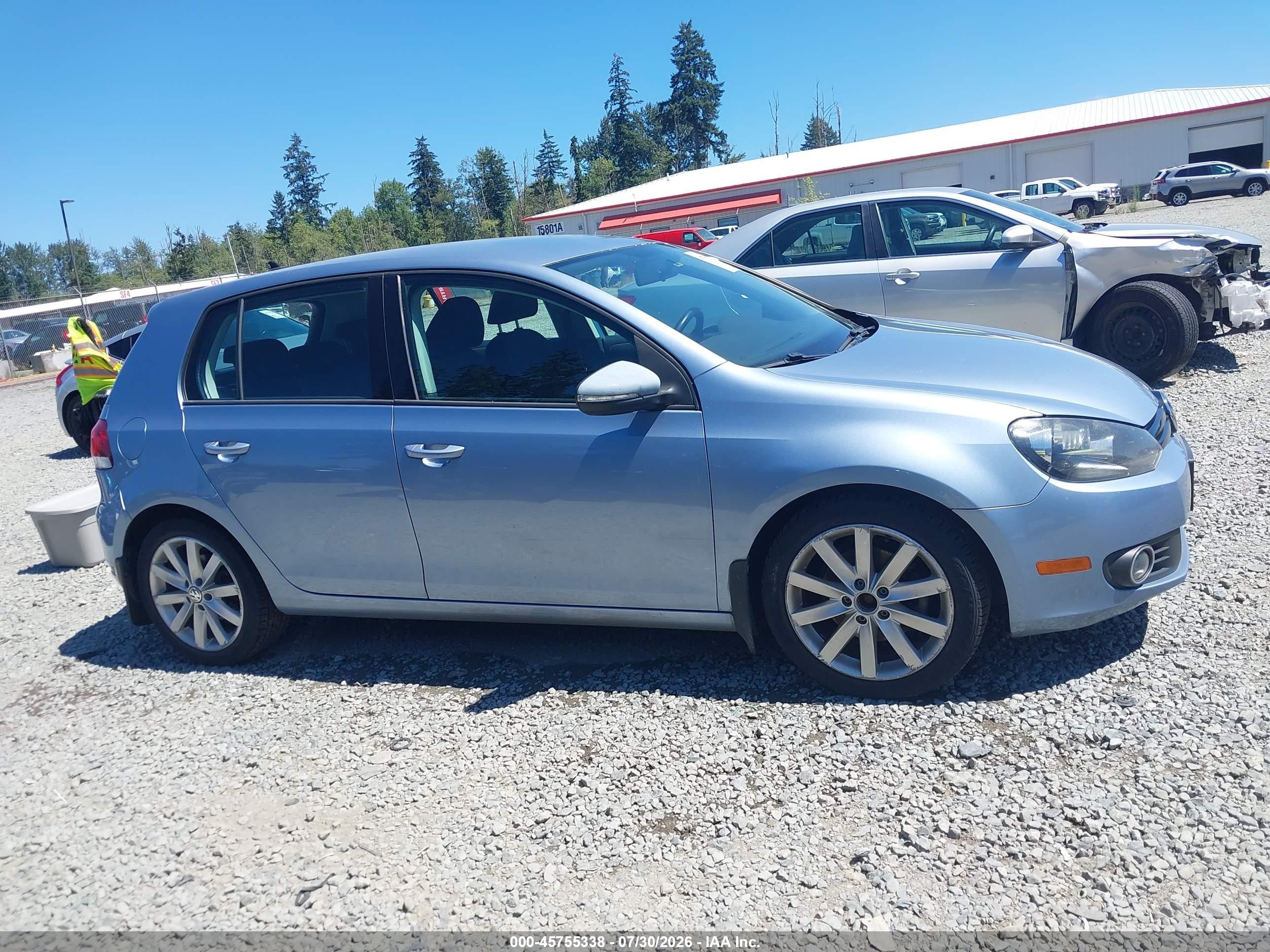 2010 Volkswagen Golf Tdi Light Blue vin: WVWDM7AJ8AW299905