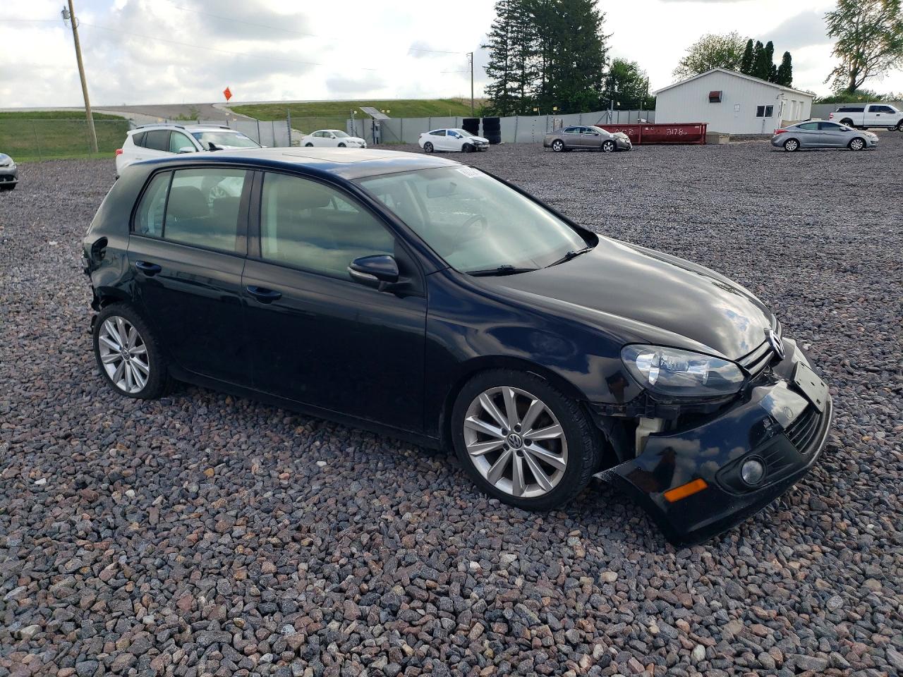 2014 Volkswagen Golf Black vin: WVWDM7AJ8EW003674