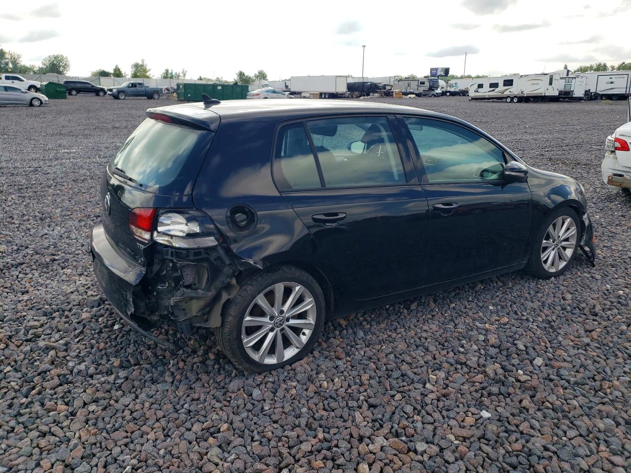 2014 Volkswagen Golf Black vin: WVWDM7AJ8EW003674