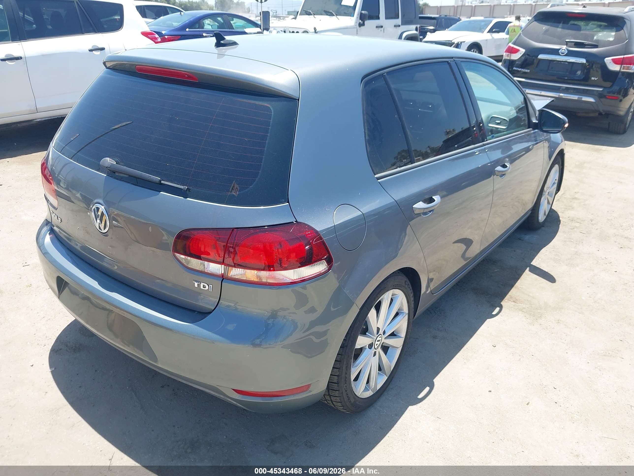 2012 Volkswagen Golf Tdi 4-door Gray vin: WVWDM7AJ9CW133606