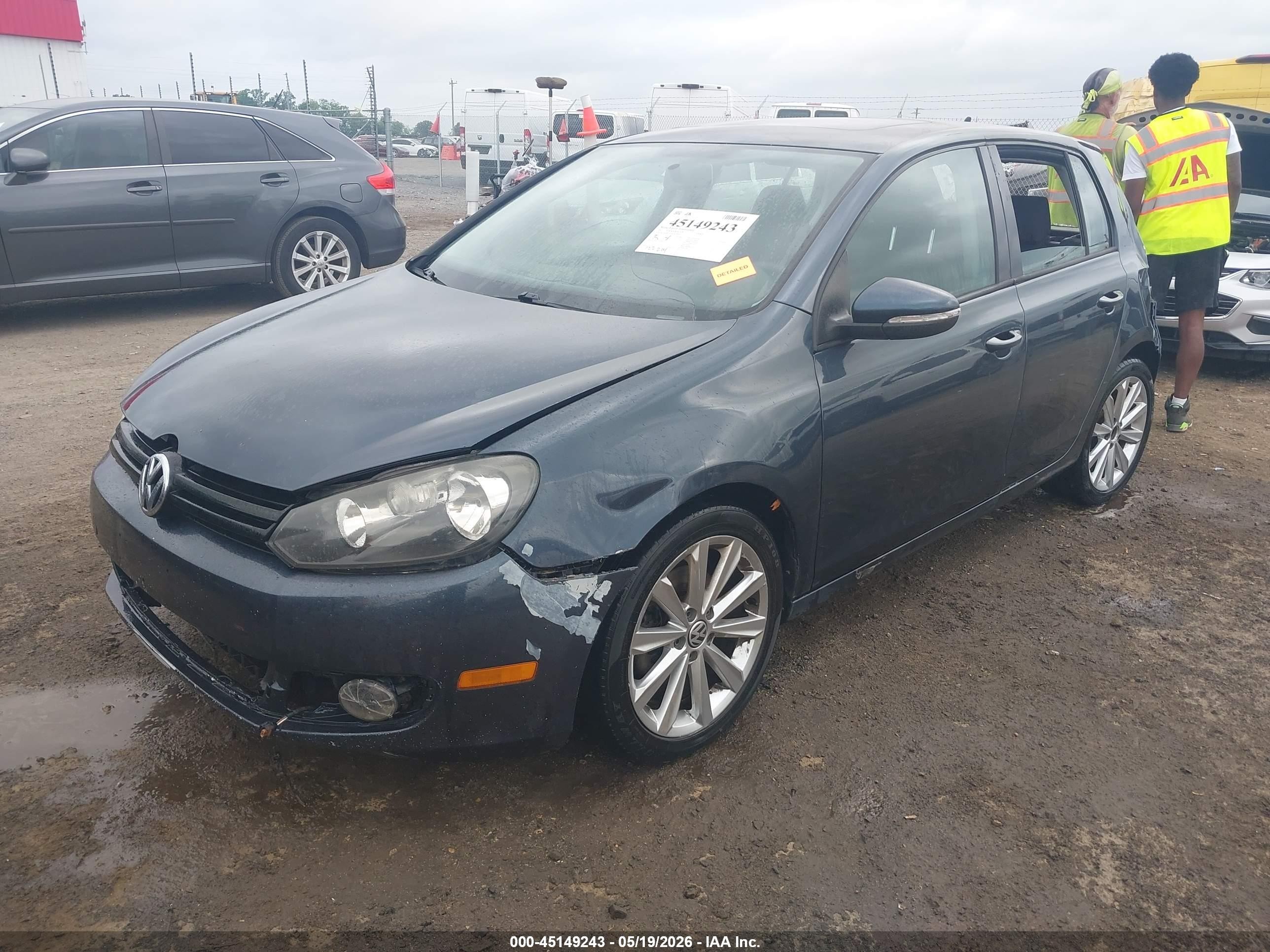 2012 Volkswagen Golf Tdi 4-door Dark Blue vin: WVWDM7AJ9CW296983
