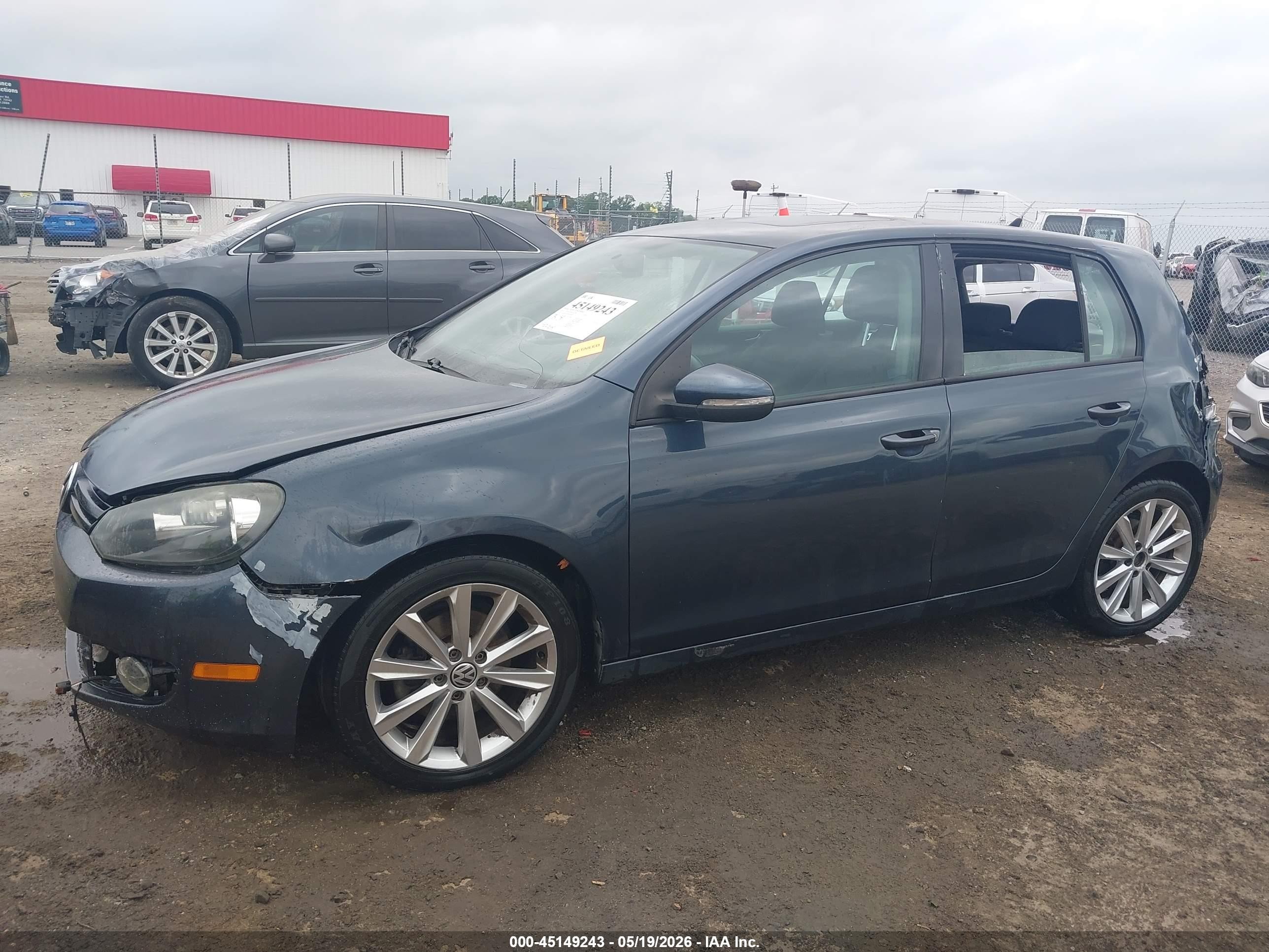 2012 Volkswagen Golf Tdi 4-door Dark Blue vin: WVWDM7AJ9CW296983