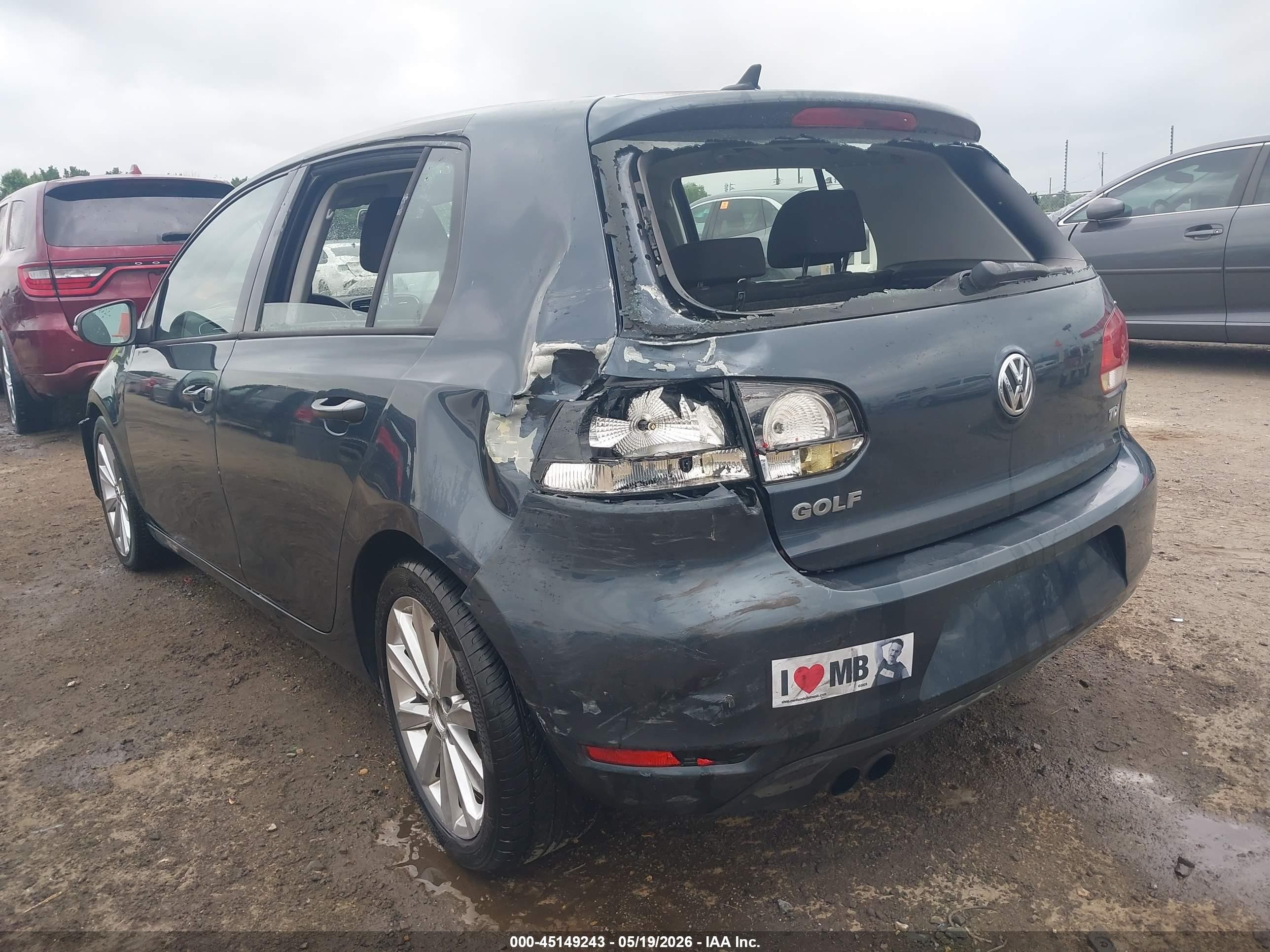 2012 Volkswagen Golf Tdi 4-door Dark Blue vin: WVWDM7AJ9CW296983