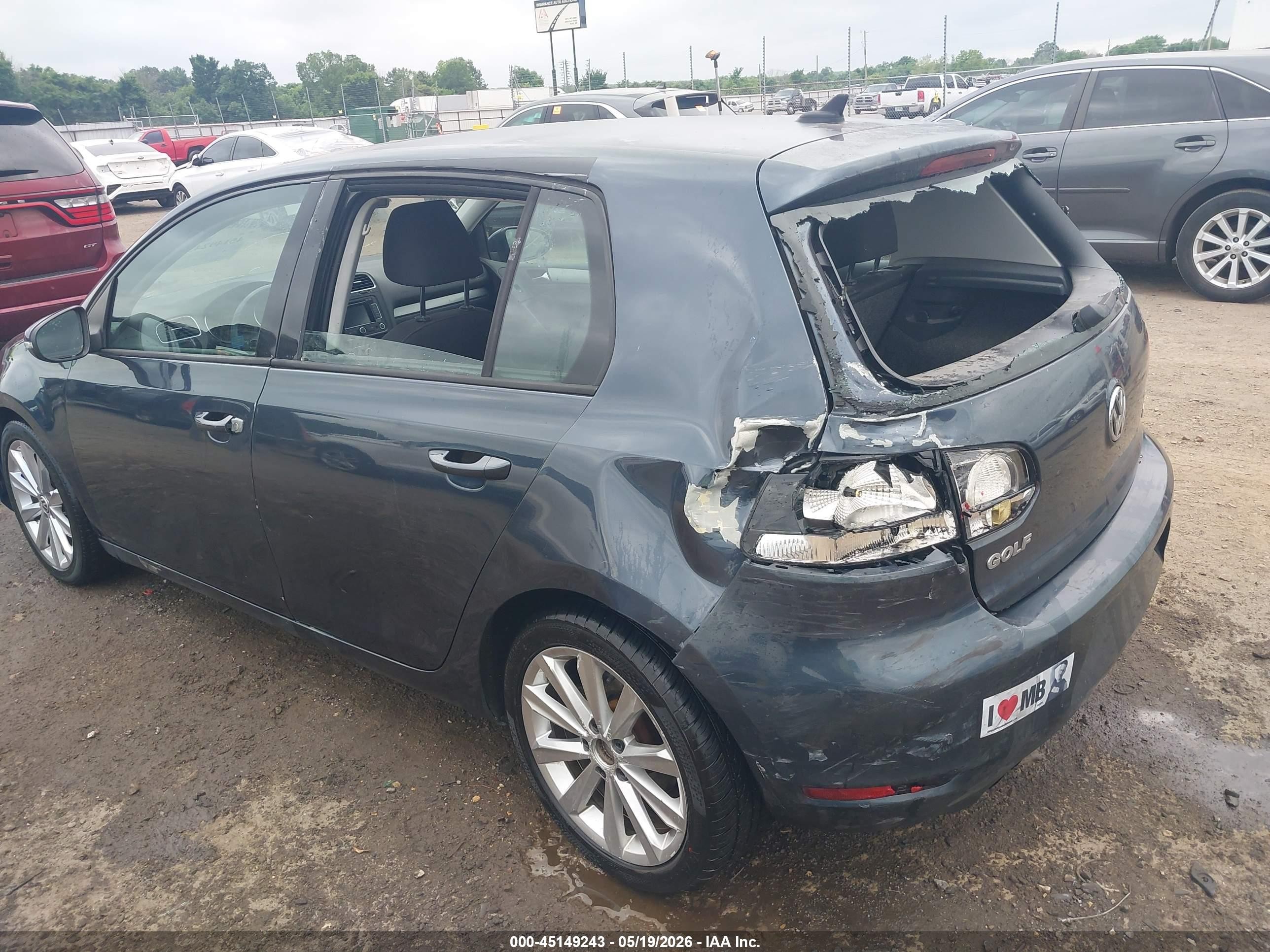 2012 Volkswagen Golf Tdi 4-door Dark Blue vin: WVWDM7AJ9CW296983