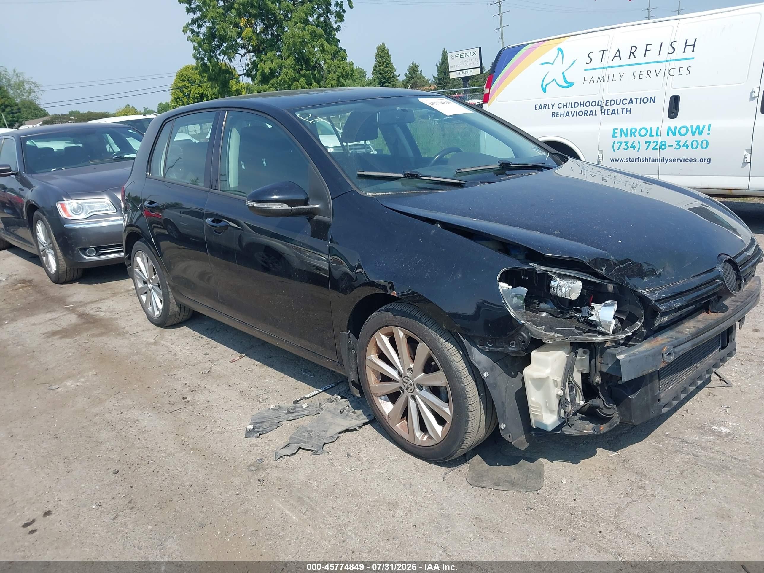 2014 Volkswagen Golf 2.0l Tdi Черный vin: WVWDM7AJ9EW000203