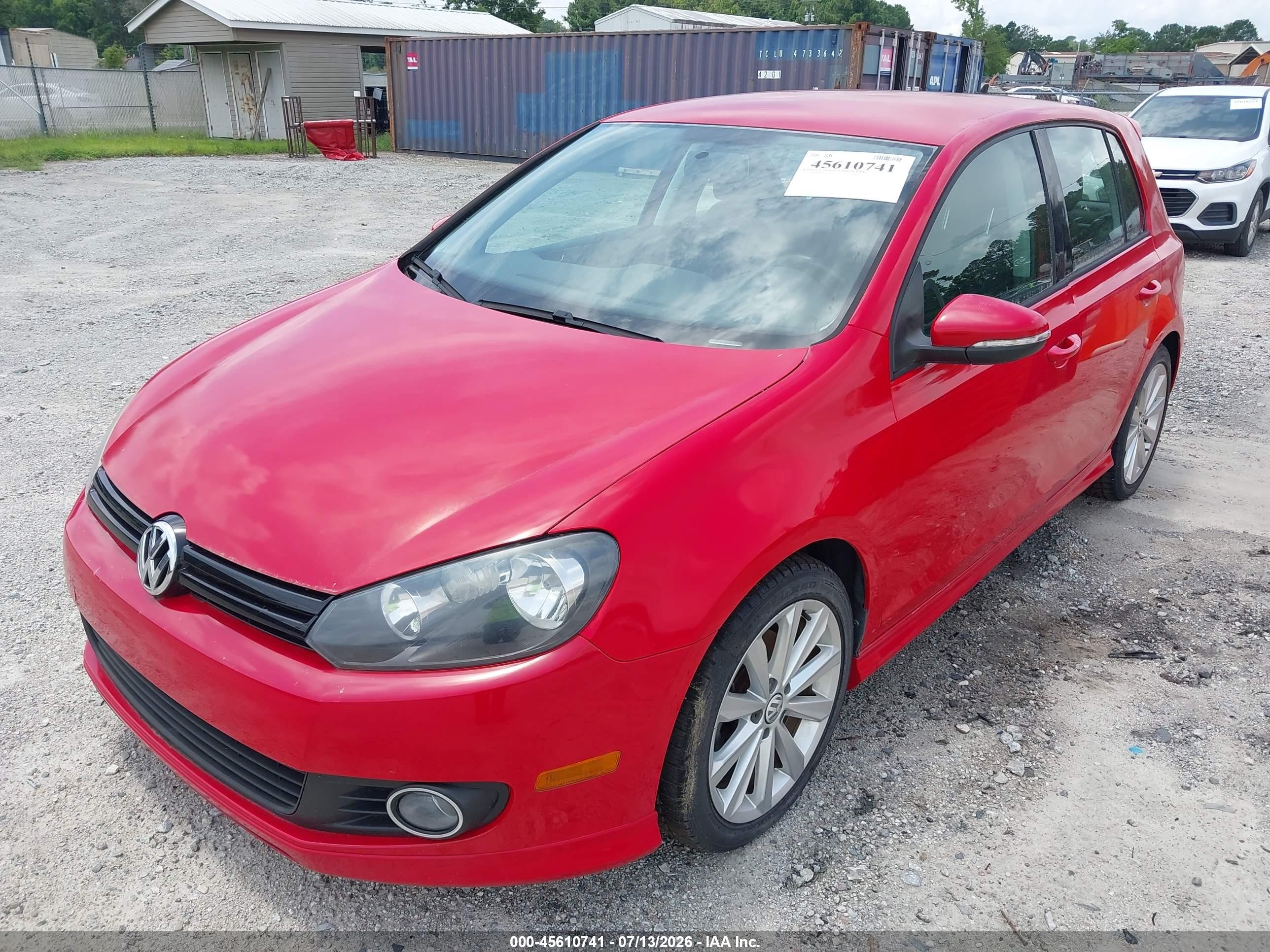2014 Volkswagen Golf 2.0l Tdi Red vin: WVWDM7AJ9EW010732