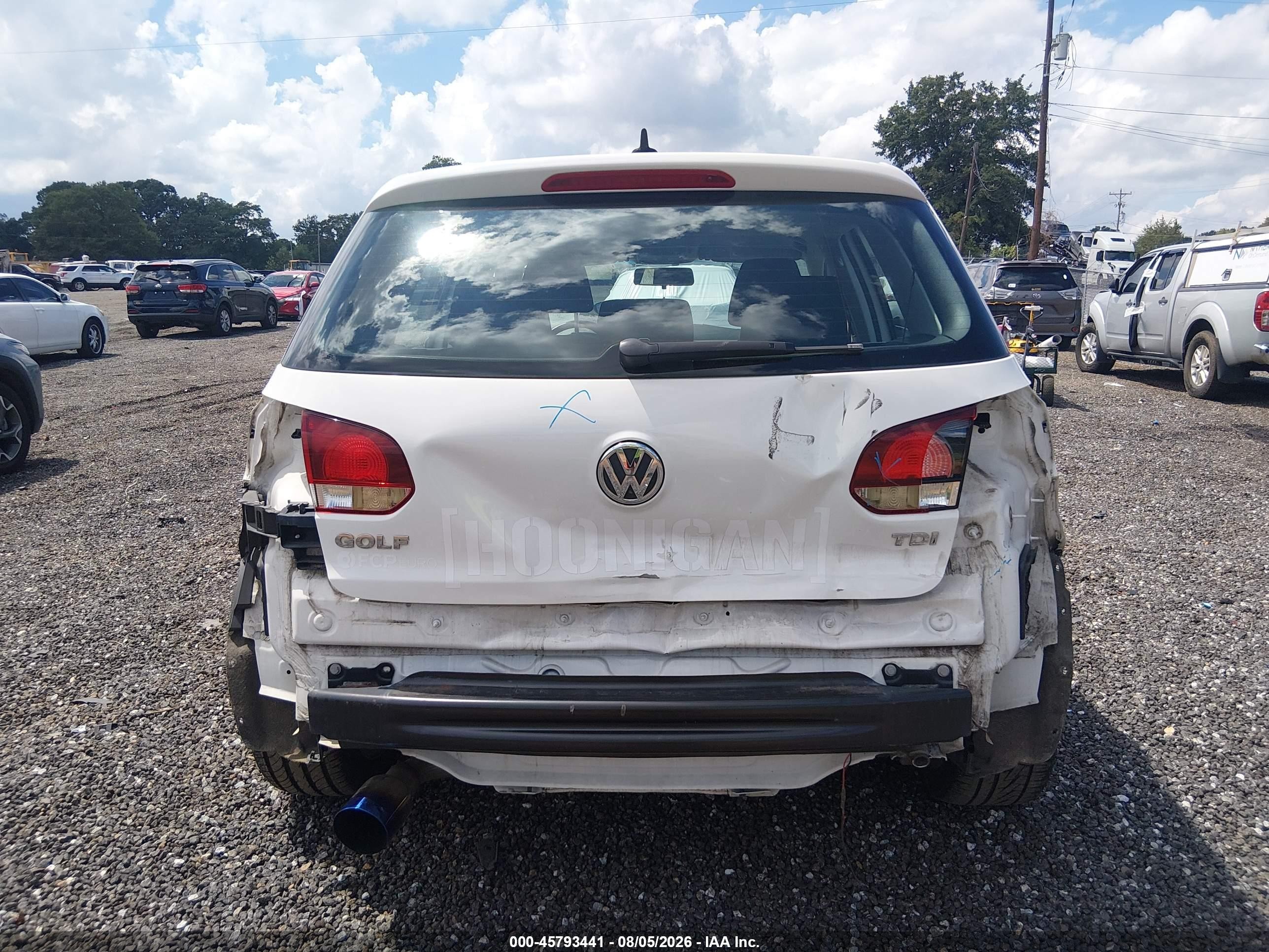 2012 Volkswagen Golf Tdi 4-door White vin: WVWDM7AJXCW202805