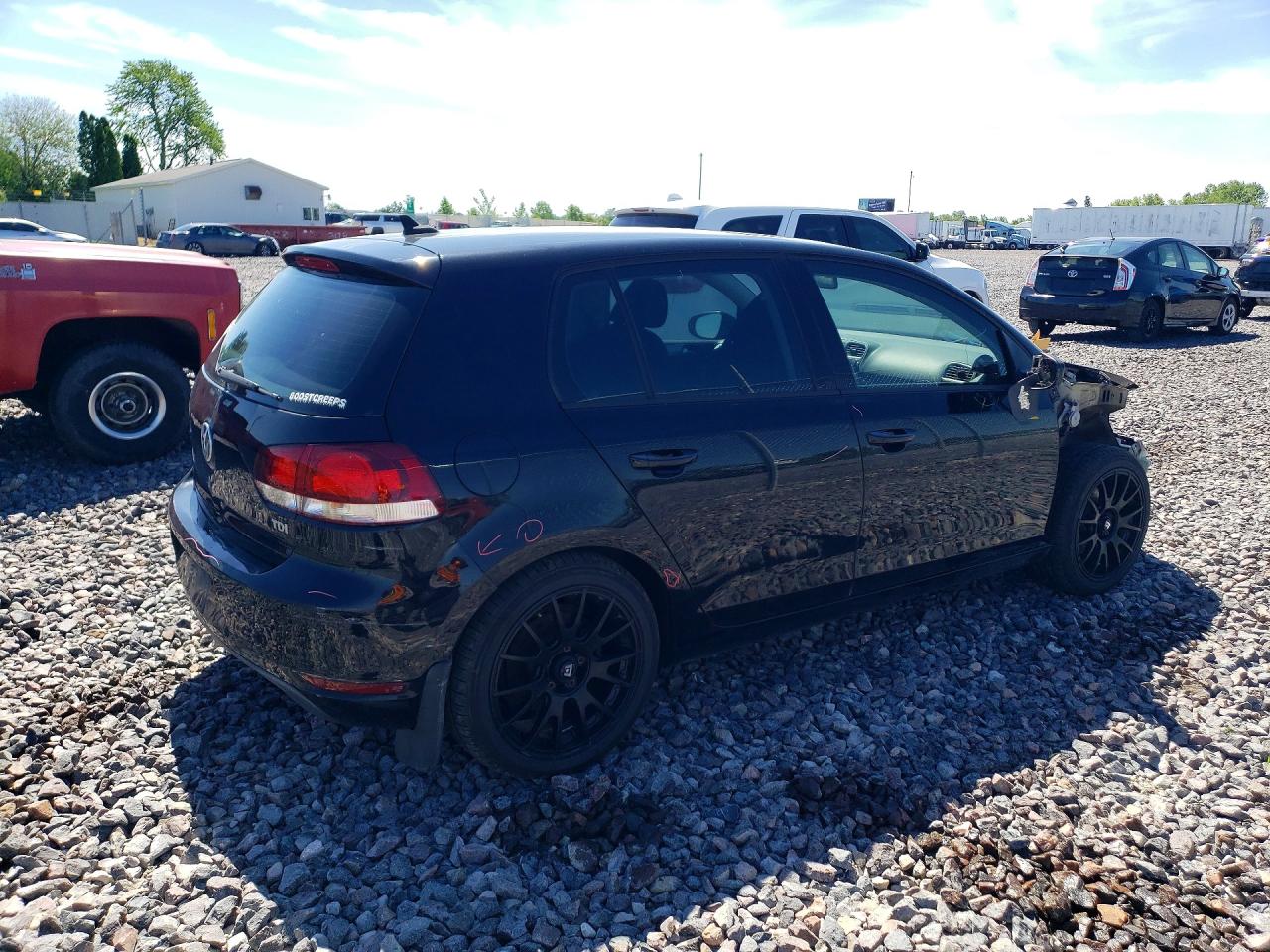 2013 Volkswagen Golf Black vin: WVWDM7AJXDW121773