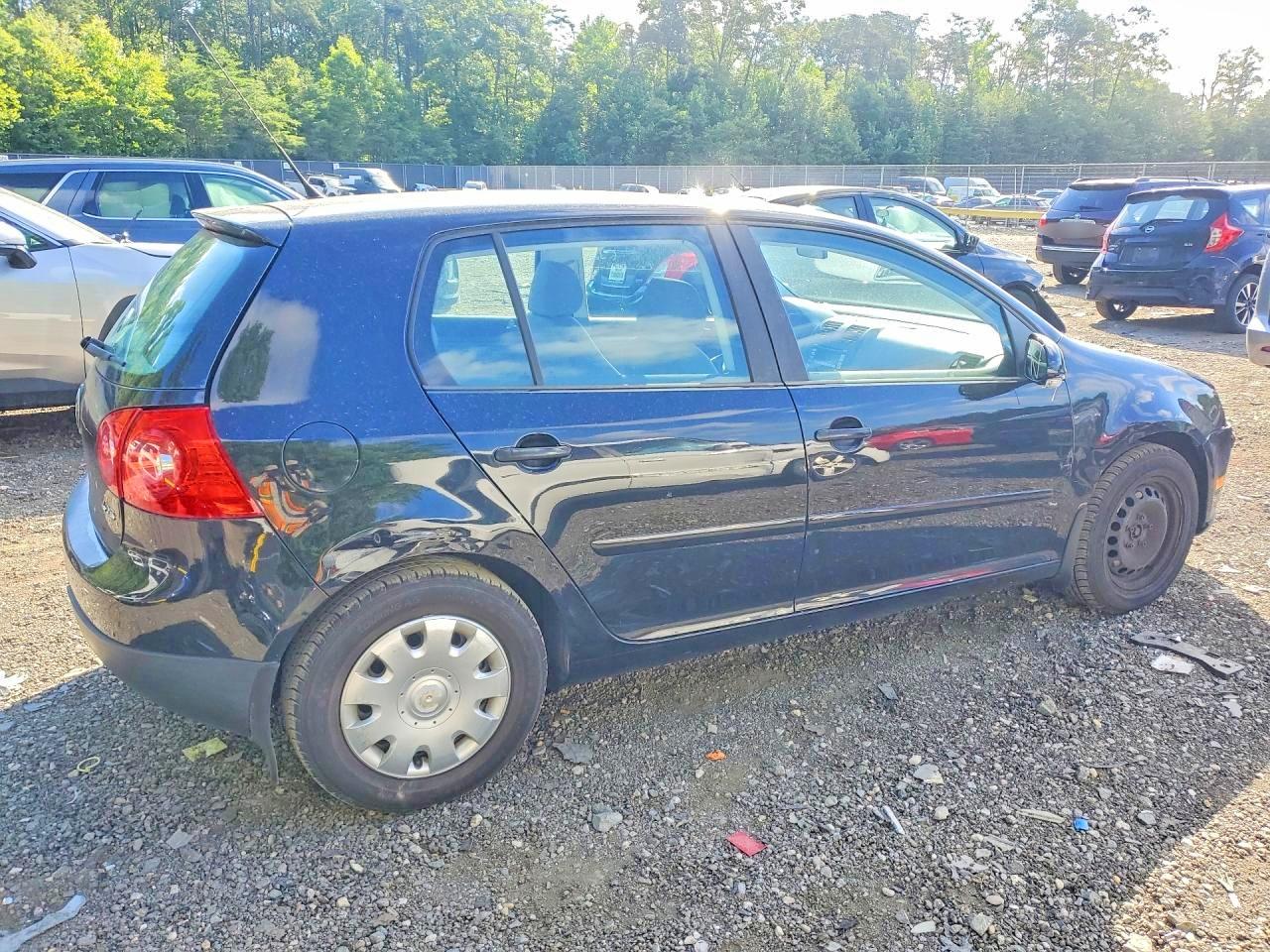 2007 Volkswagen Rabbit Black vin: WVWDR71K67W025122