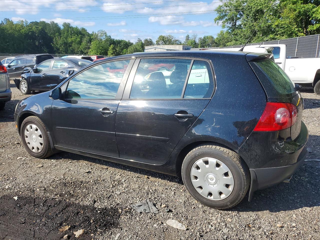 2007 Volkswagen Rabbit Black vin: WVWDR71K67W025122
