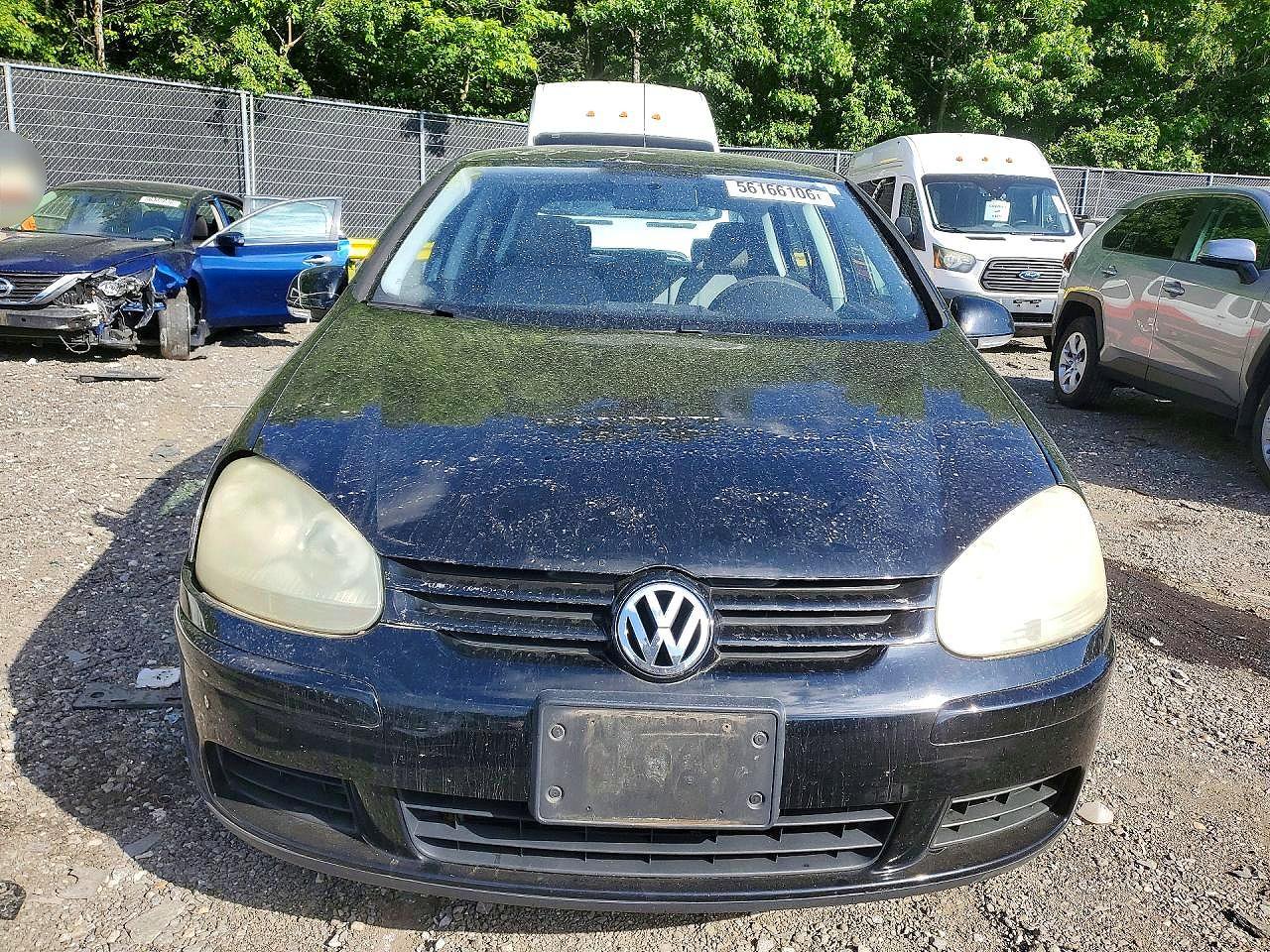 2007 Volkswagen Rabbit Black vin: WVWDR71K67W025122