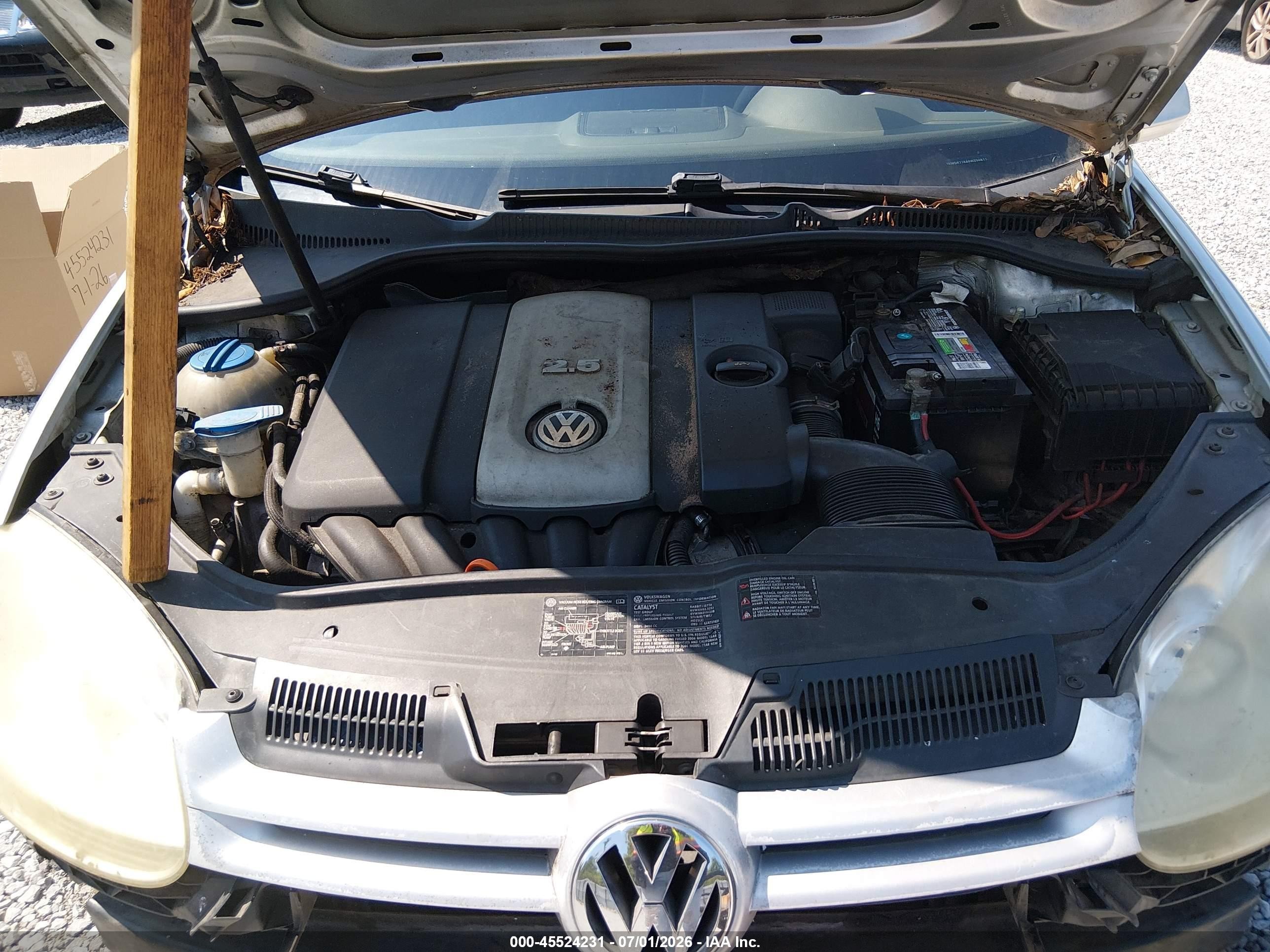 2006 Volkswagen Rabbit 4-door Silver vin: WVWDR71K86W200811