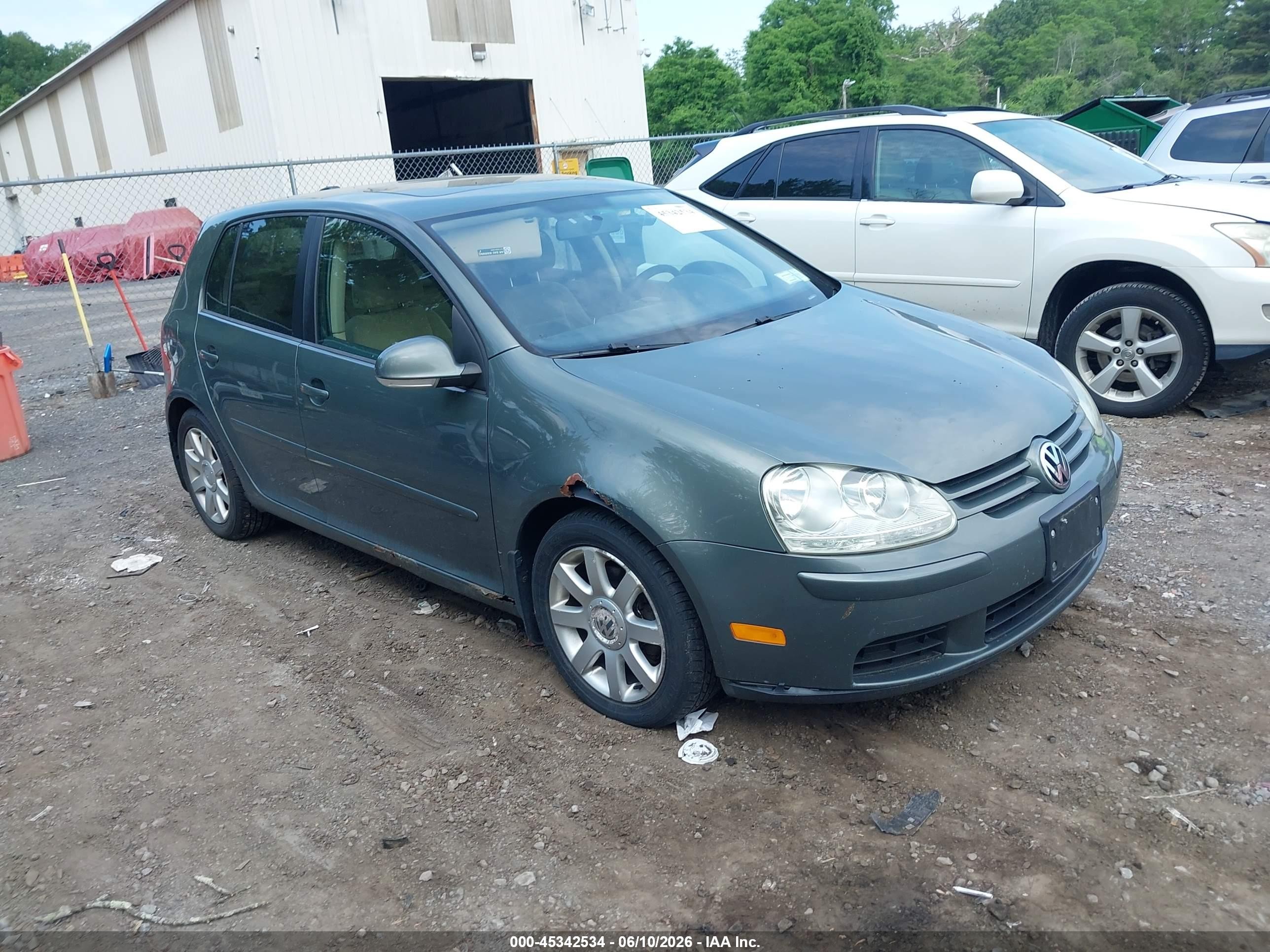 2006 Volkswagen Rabbit 4-door Green vin: WVWDR71KX6W201880