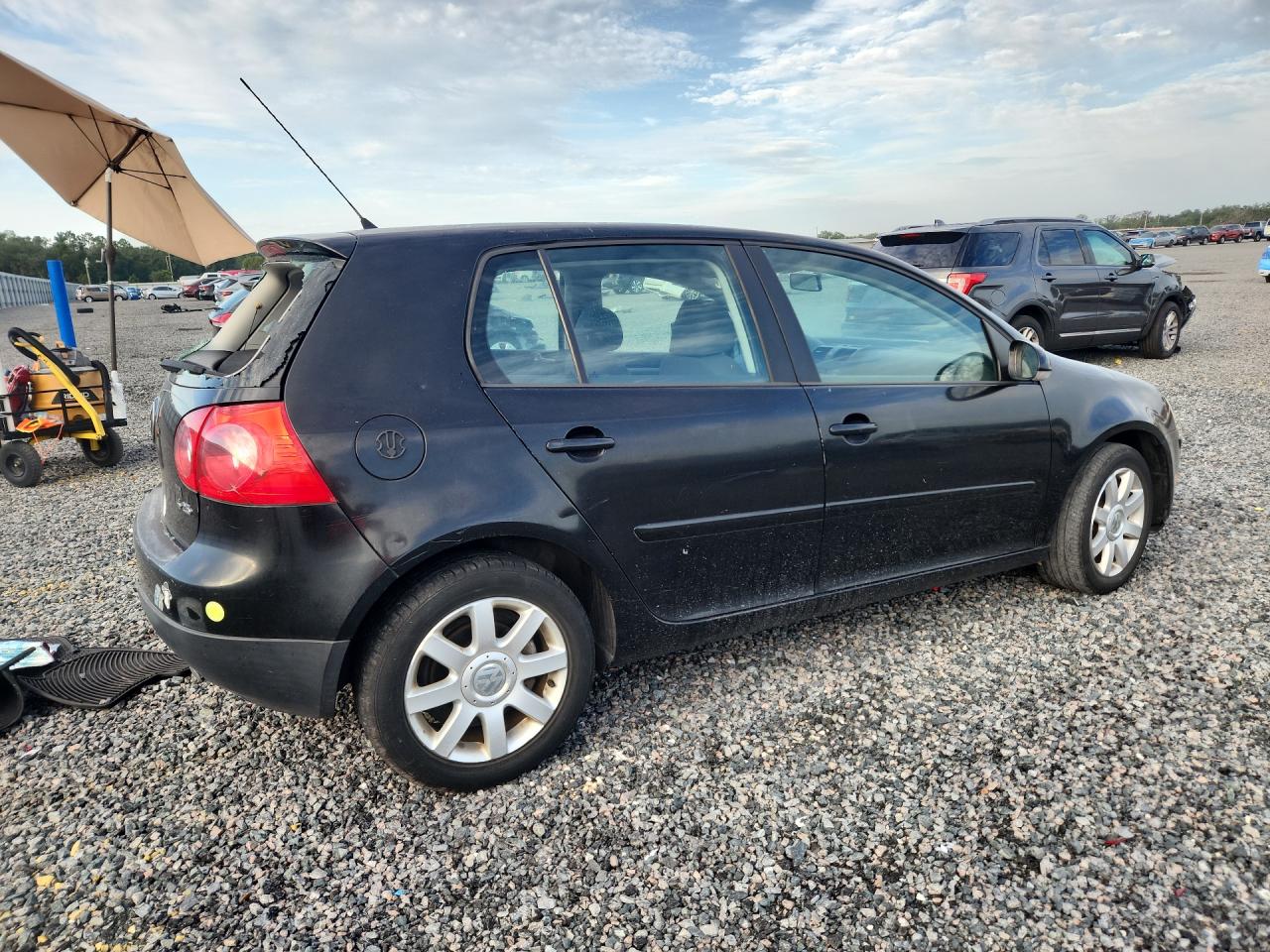 2007 Volkswagen Rabbit Black vin: WVWDS71K17W093347