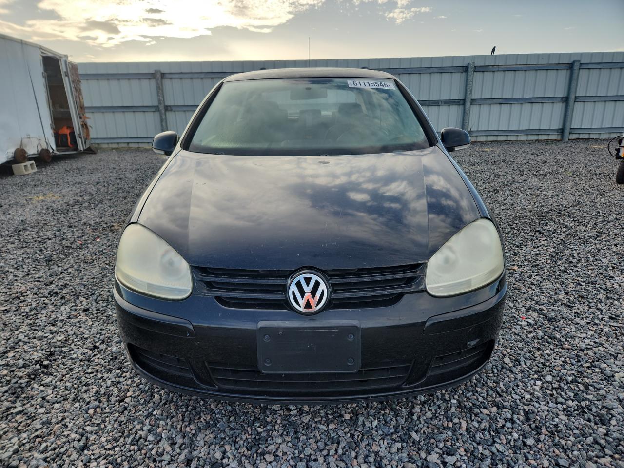2007 Volkswagen Rabbit Black vin: WVWDS71K17W093347