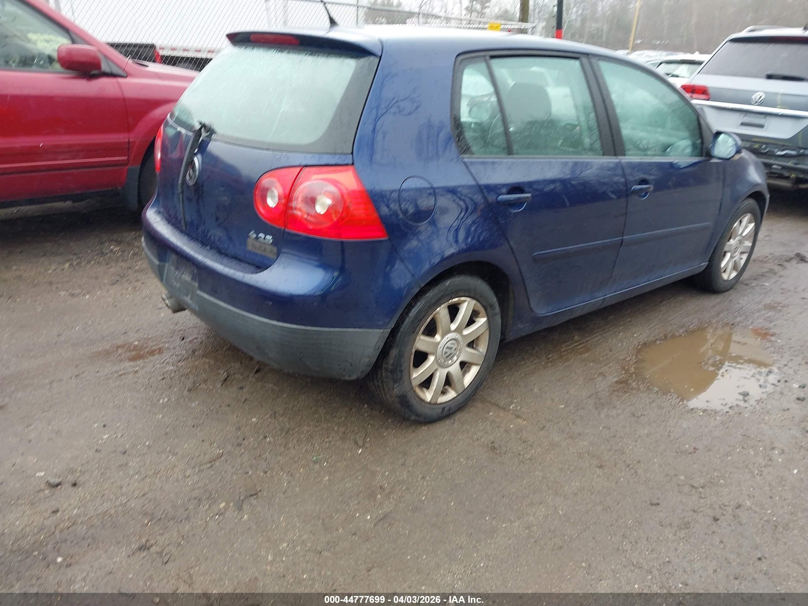 2007 Volkswagen Rabbit 4-door Blue vin: WVWDS71K27W272707