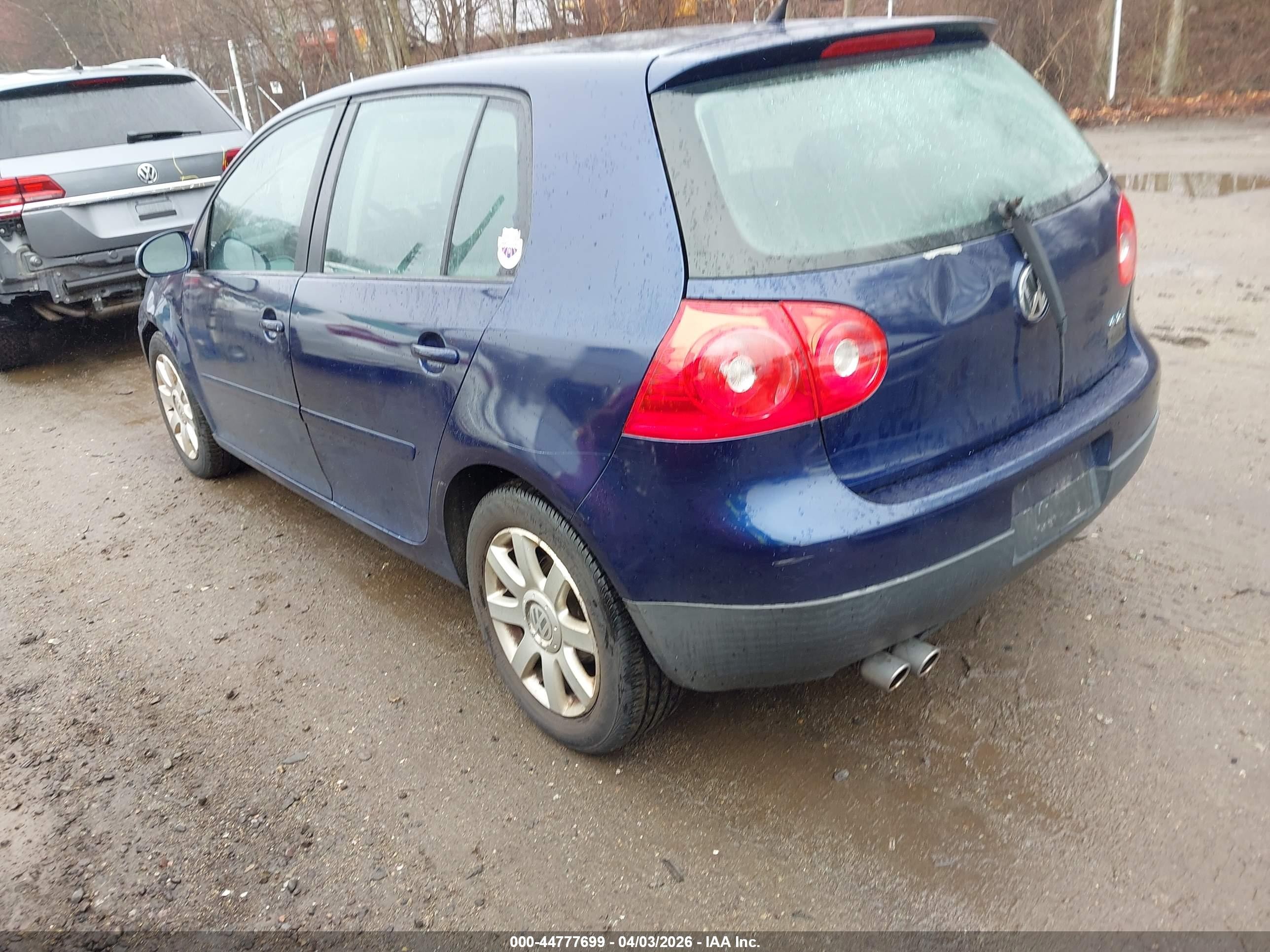 2007 Volkswagen Rabbit 4-door Blue vin: WVWDS71K27W272707