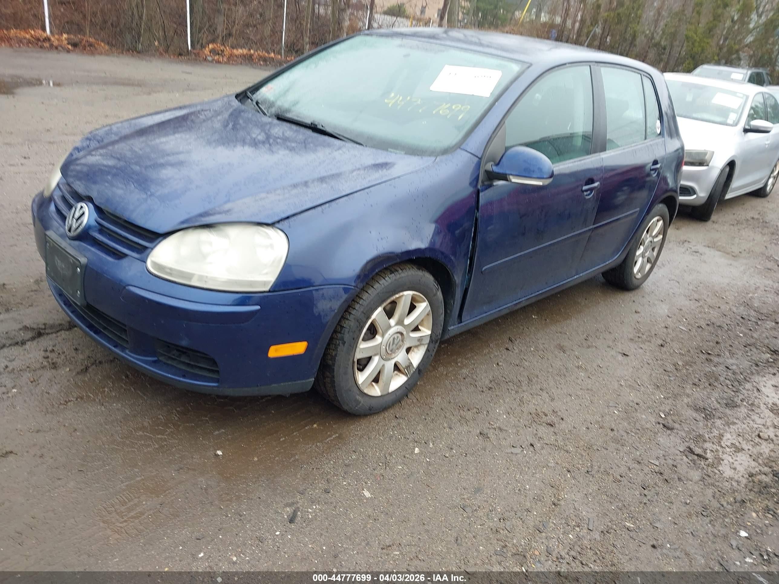 2007 Volkswagen Rabbit 4-door Blue vin: WVWDS71K27W272707