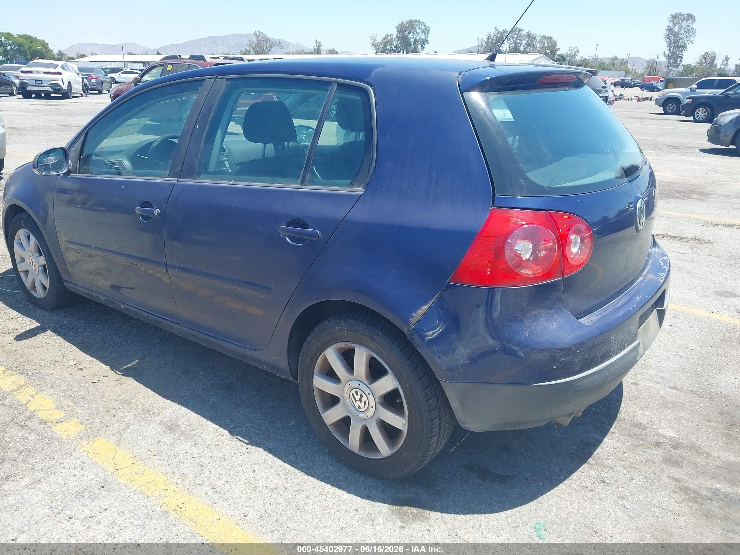 2007 Volkswagen Rabbit 4-door Blue vin: WVWDS71K57W047665