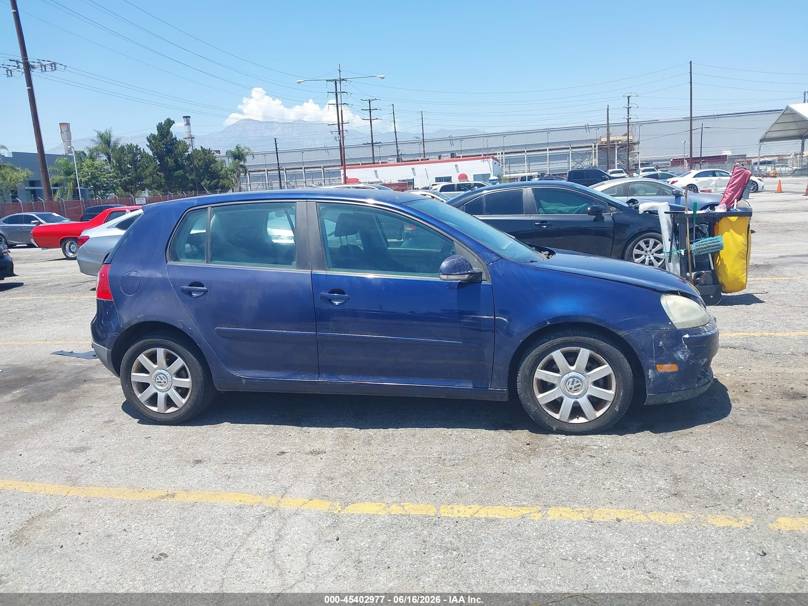 2007 Volkswagen Rabbit 4-door Blue vin: WVWDS71K57W047665