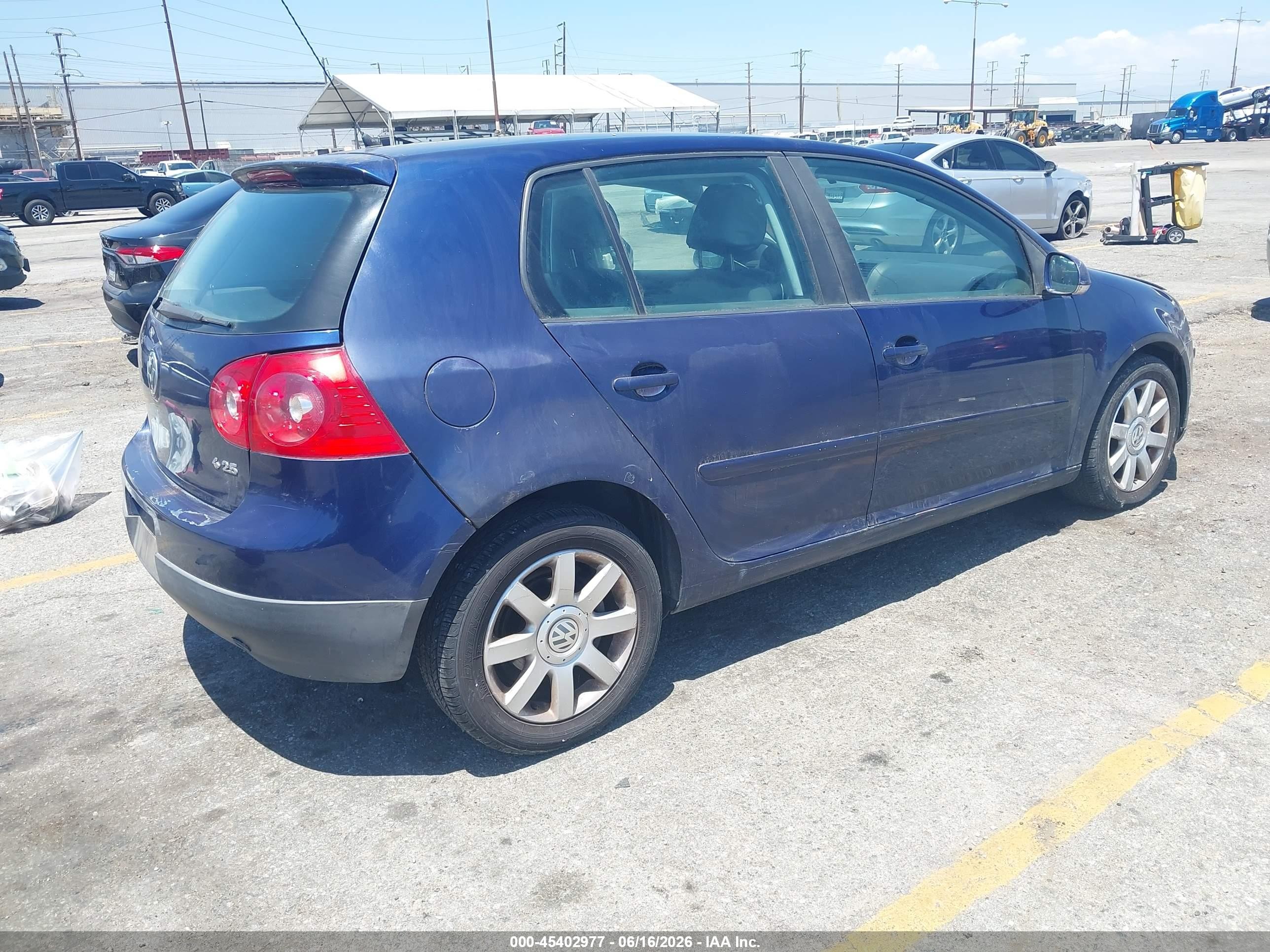 2007 Volkswagen Rabbit 4-door Blue vin: WVWDS71K57W047665