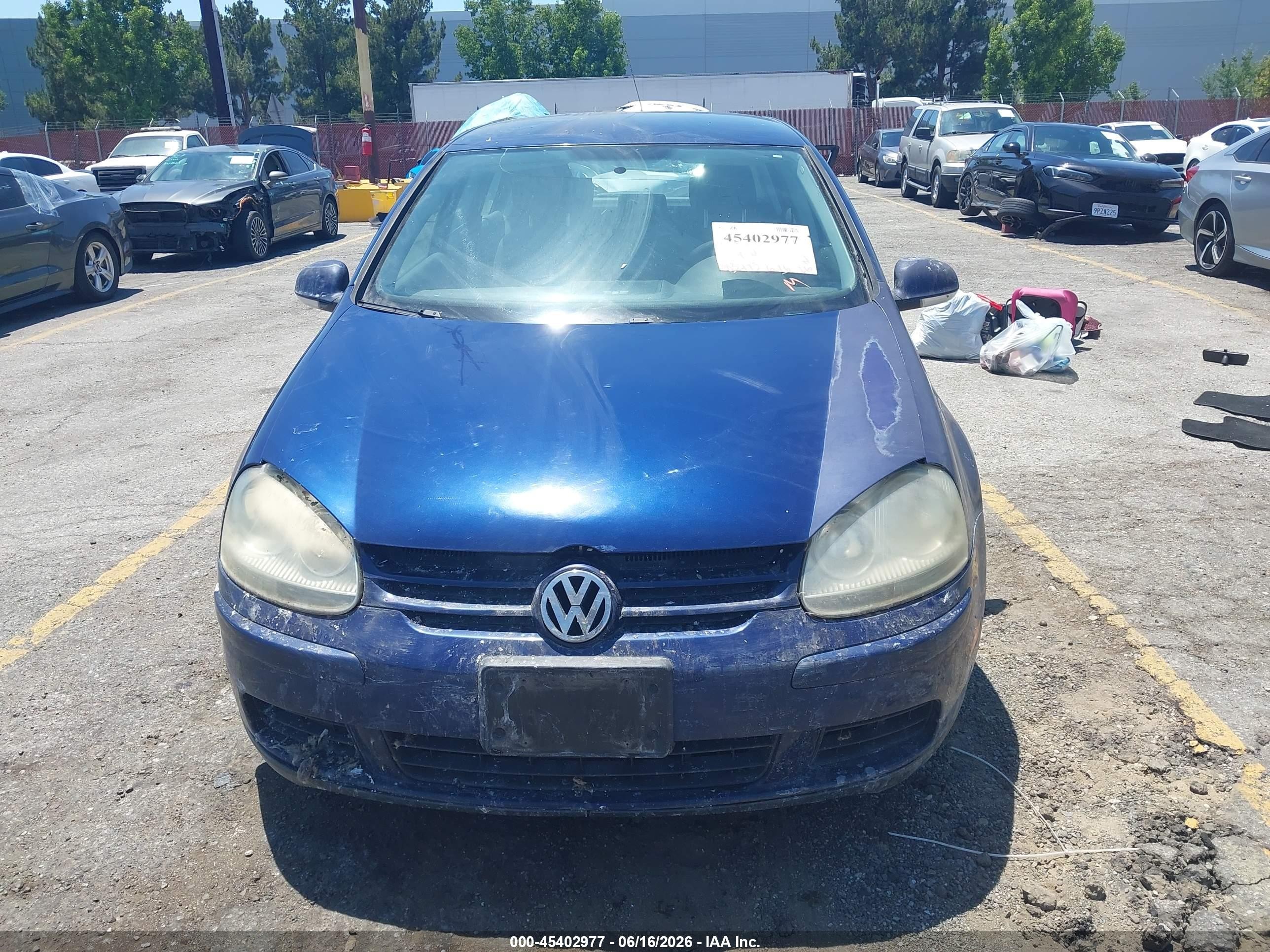 2007 Volkswagen Rabbit 4-door Blue vin: WVWDS71K57W047665