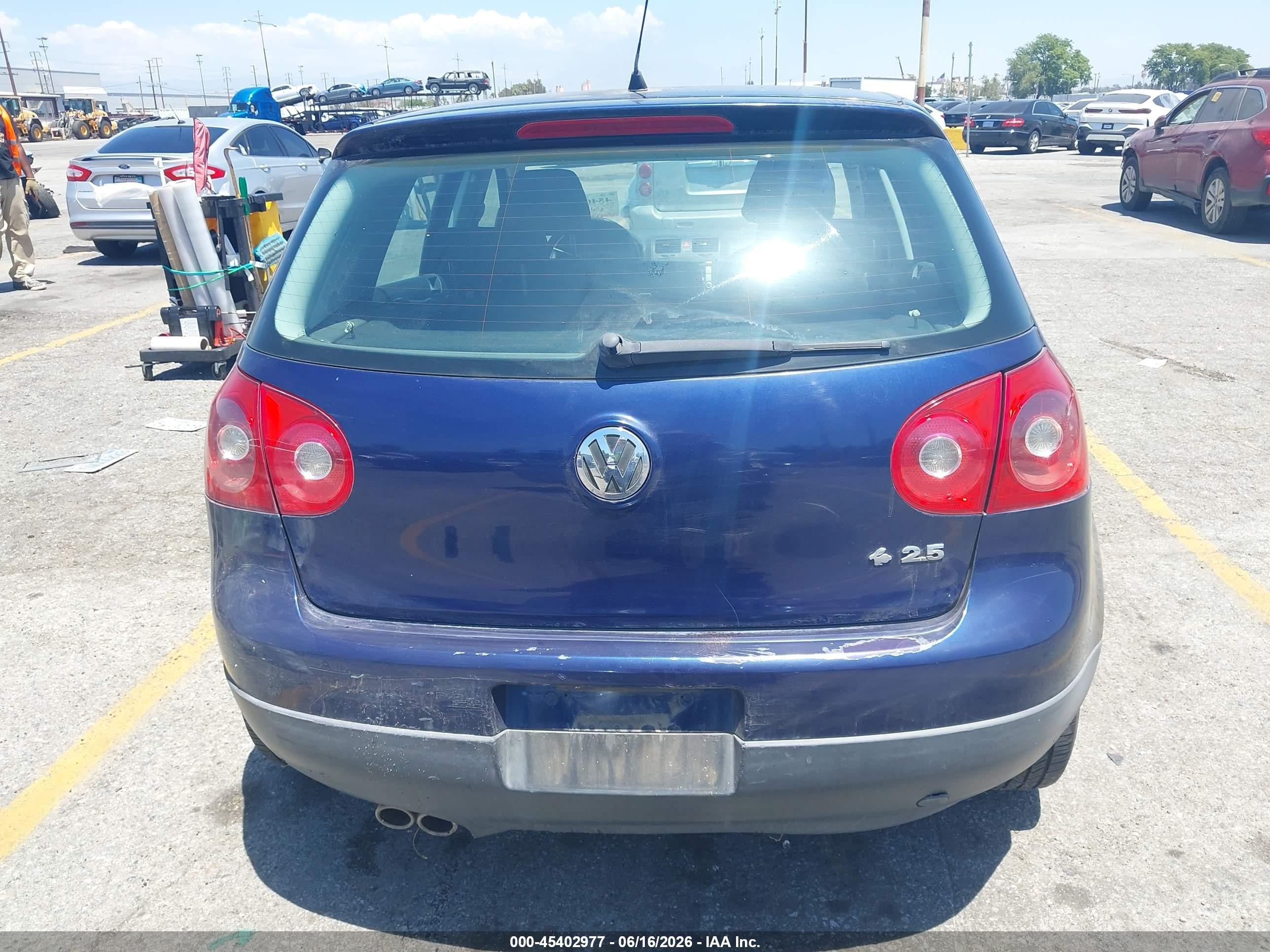 2007 Volkswagen Rabbit 4-door Blue vin: WVWDS71K57W047665