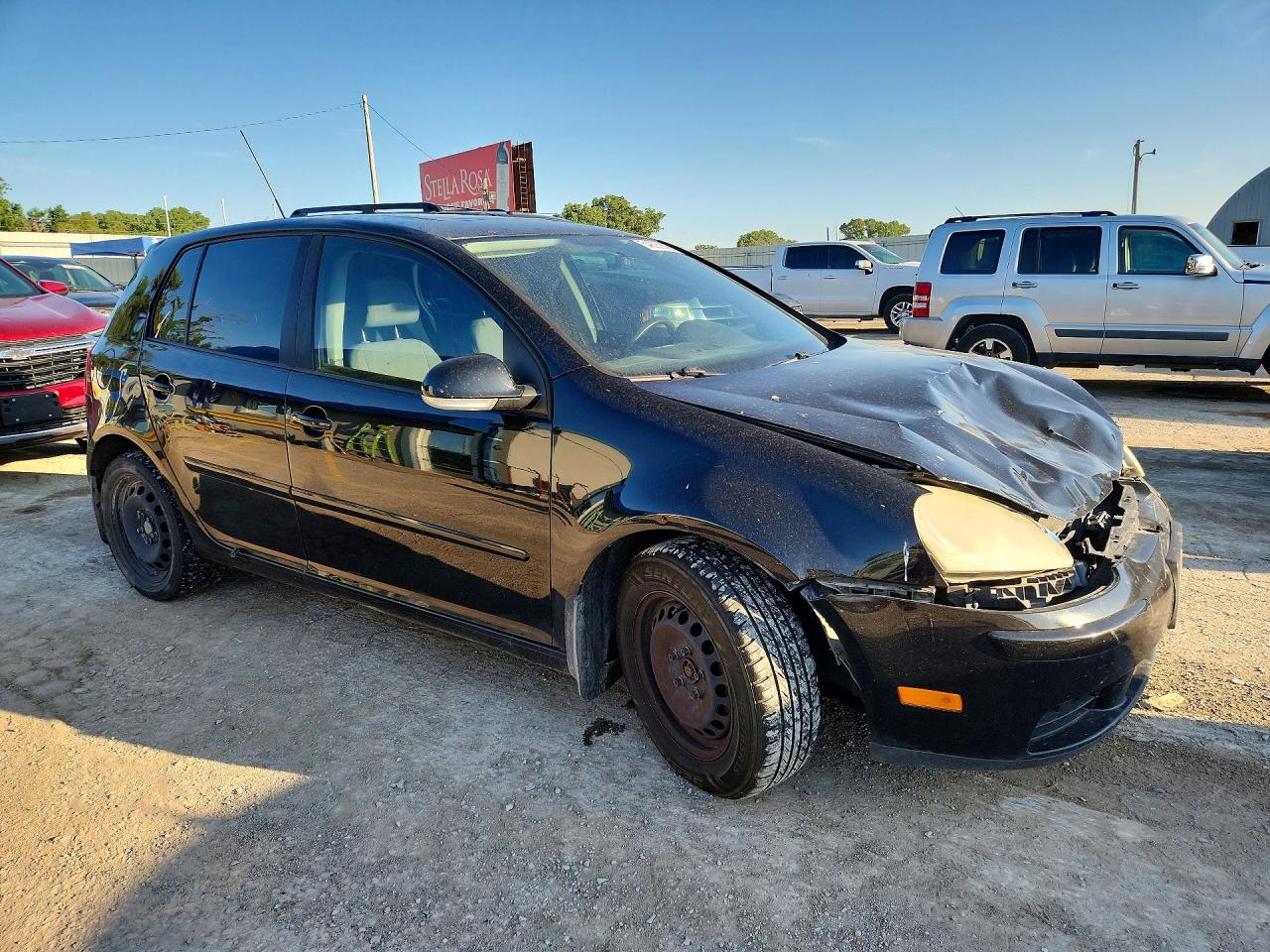 2007 Volkswagen Rabbit Black vin: WVWDS71K77W075242