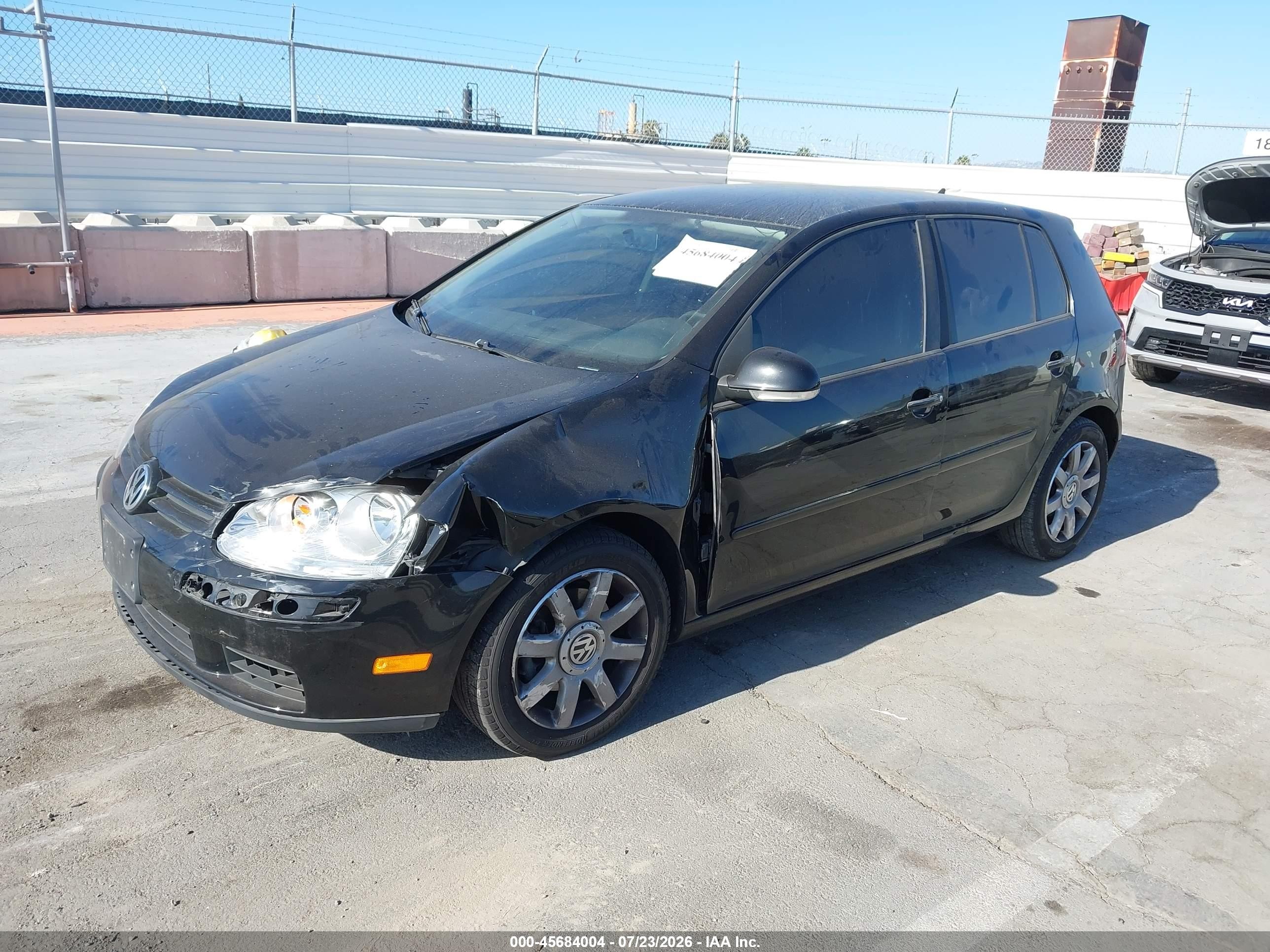 2006 Volkswagen Rabbit 4-door Black vin: WVWDS71KX6W200958