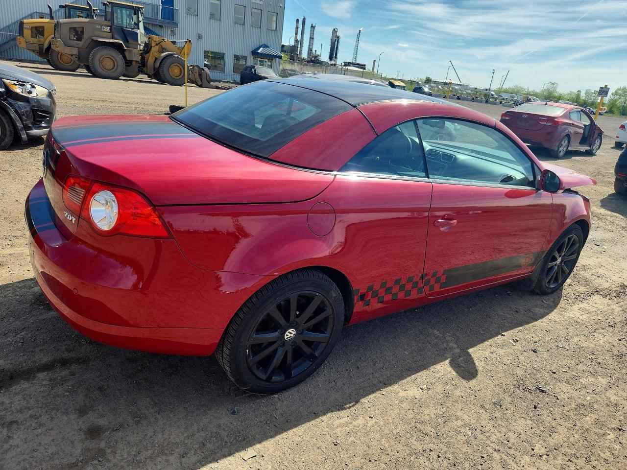 2007 Volkswagen Eos 2.0t Luxury Red vin: WVWEA71F07V024052