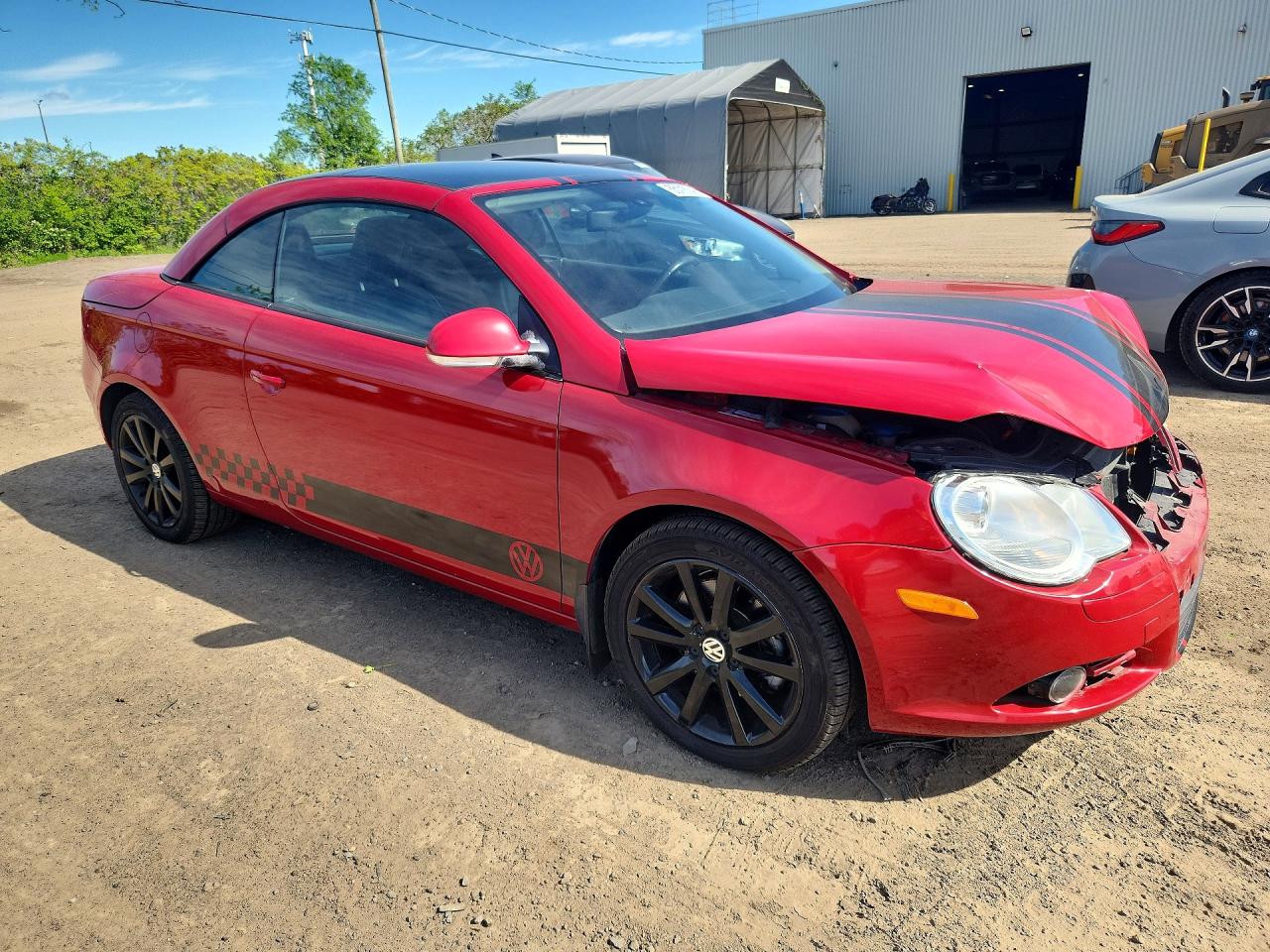 2007 Volkswagen Eos 2.0t Luxury Red vin: WVWEA71F07V024052