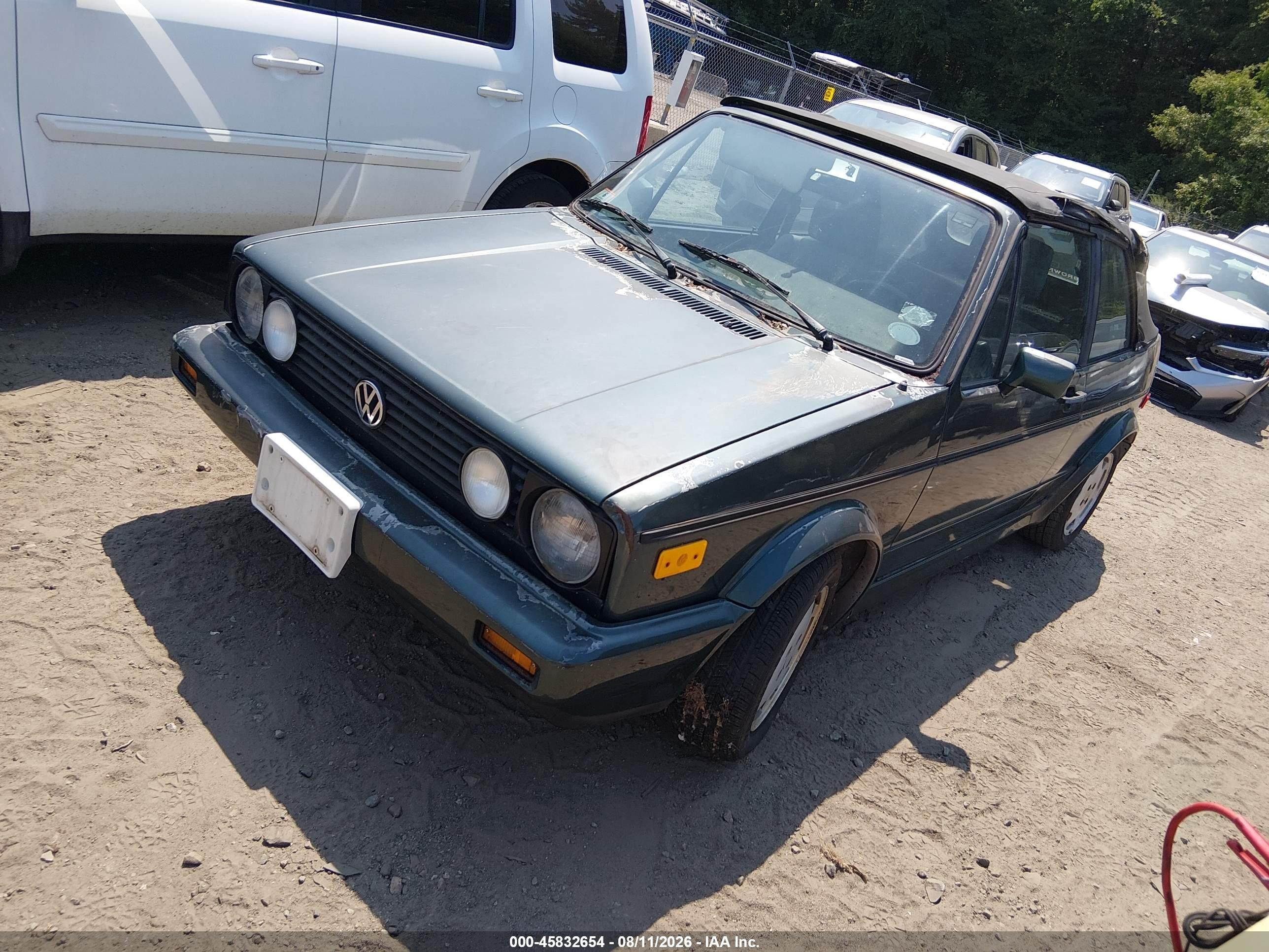 1991 Volkswagen Cabriolet Etienne Aigner Зеленый vin: WVWEB5157MK009473