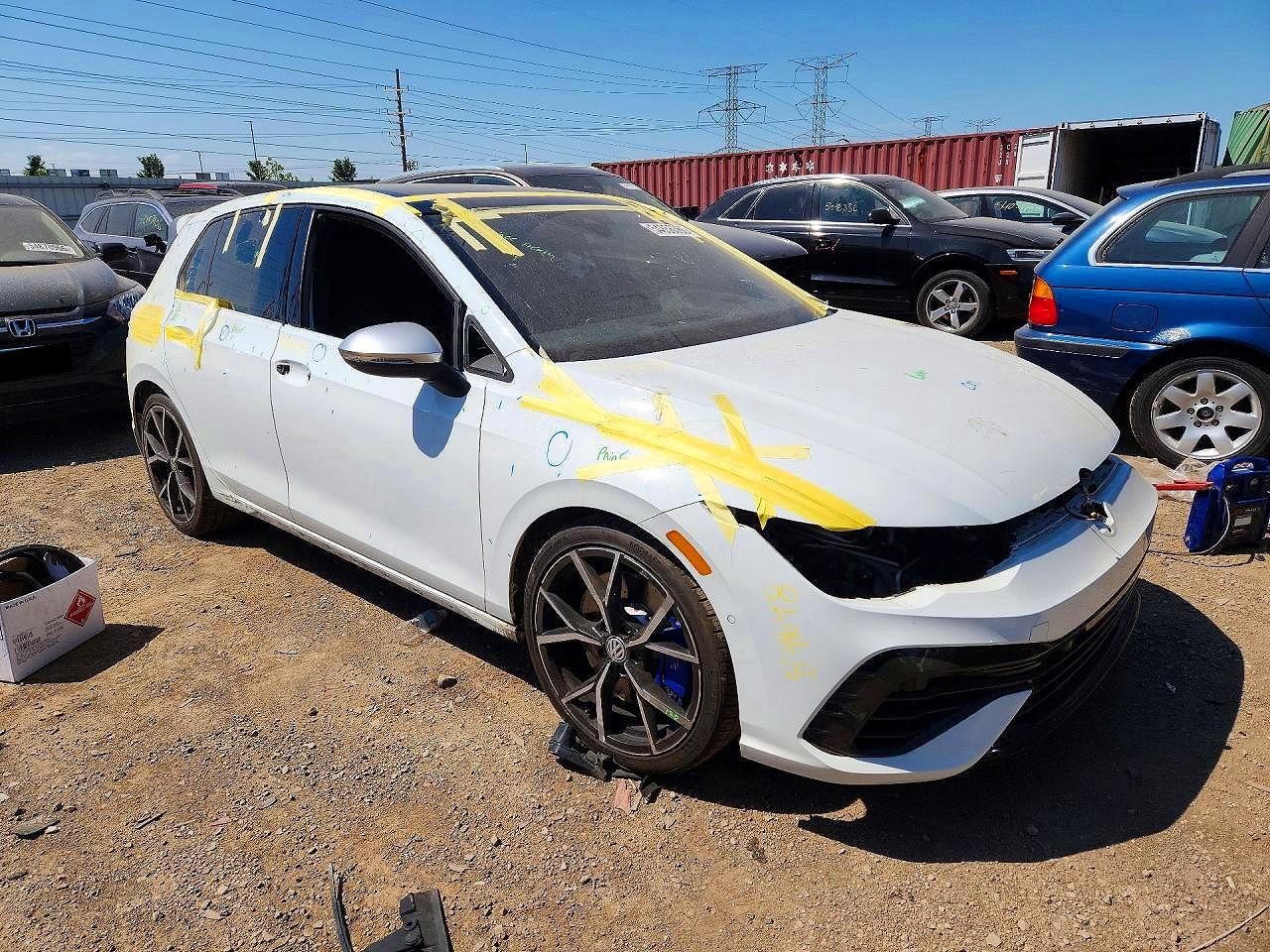 2022 Volkswagen Golf R Белый vin: WVWEB7CD4NW165450