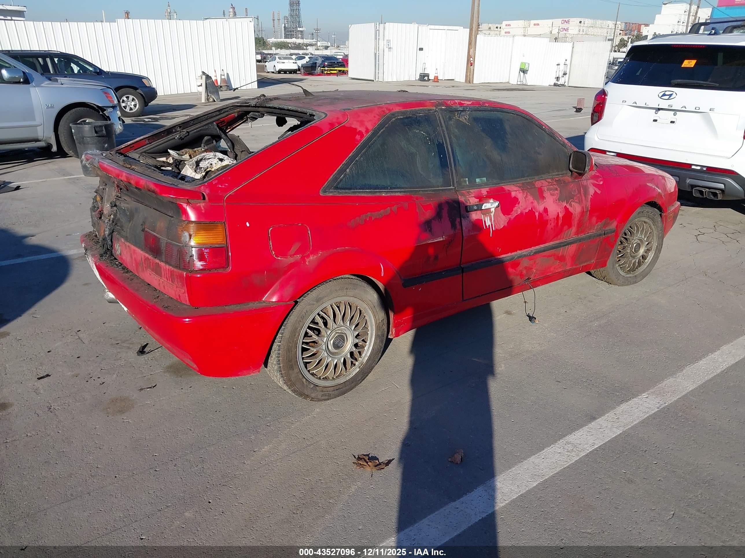 1992 Volkswagen Corrado Slc Red vin: WVWED4509NK004649