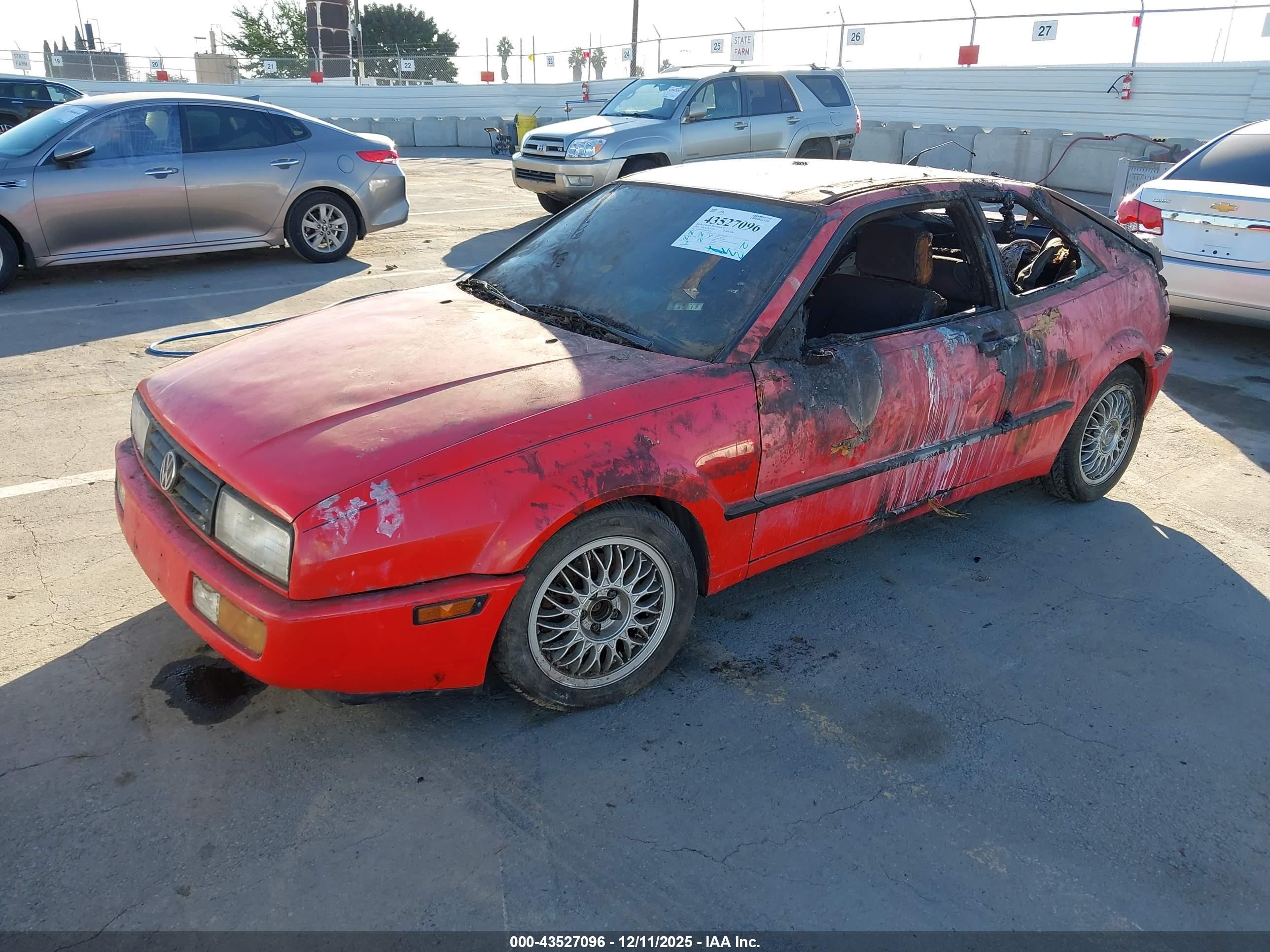 1992 Volkswagen Corrado Slc Red vin: WVWED4509NK004649