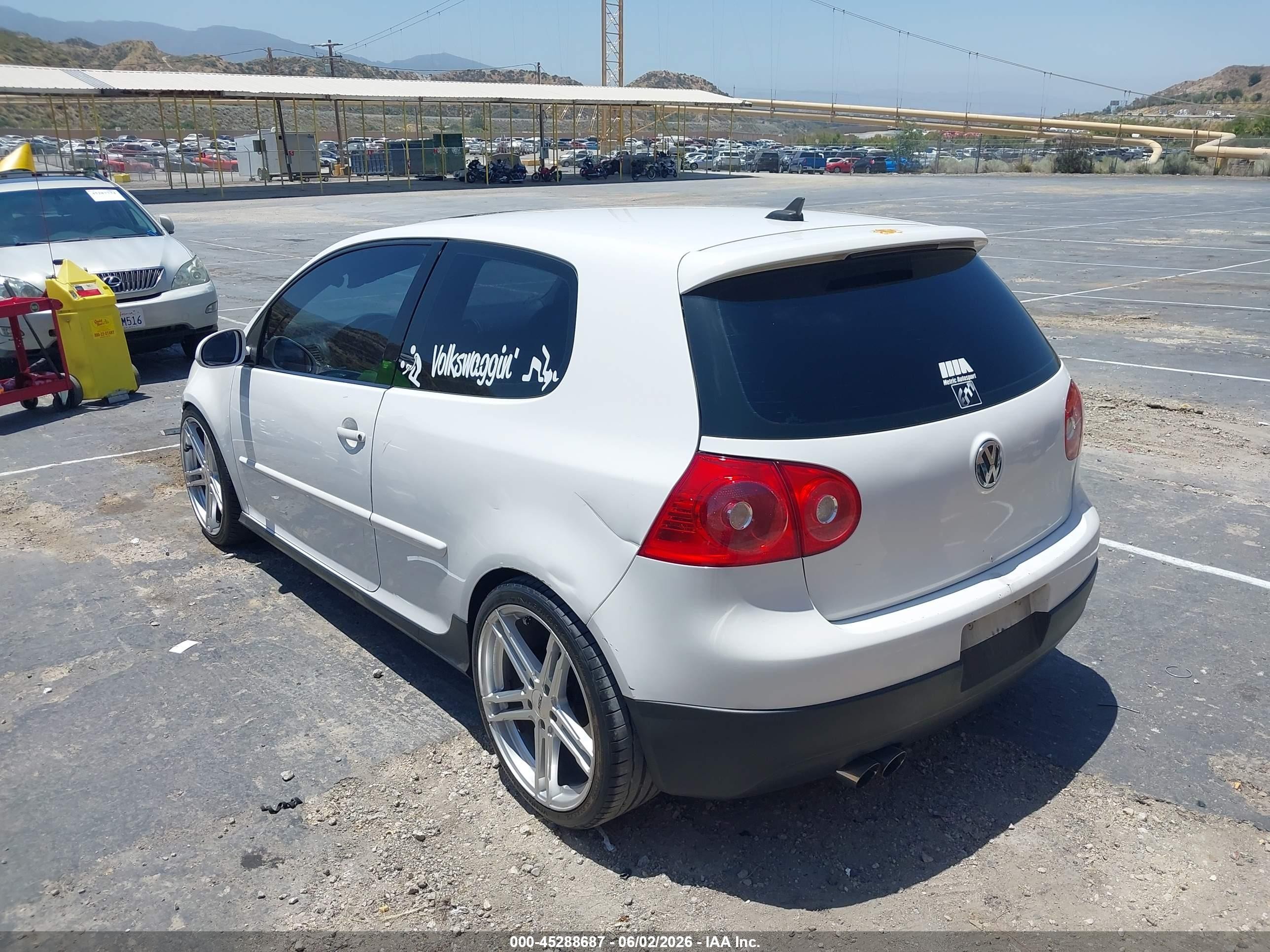 2009 Volkswagen Gti 2-door White vin: WVWED71K49W098284