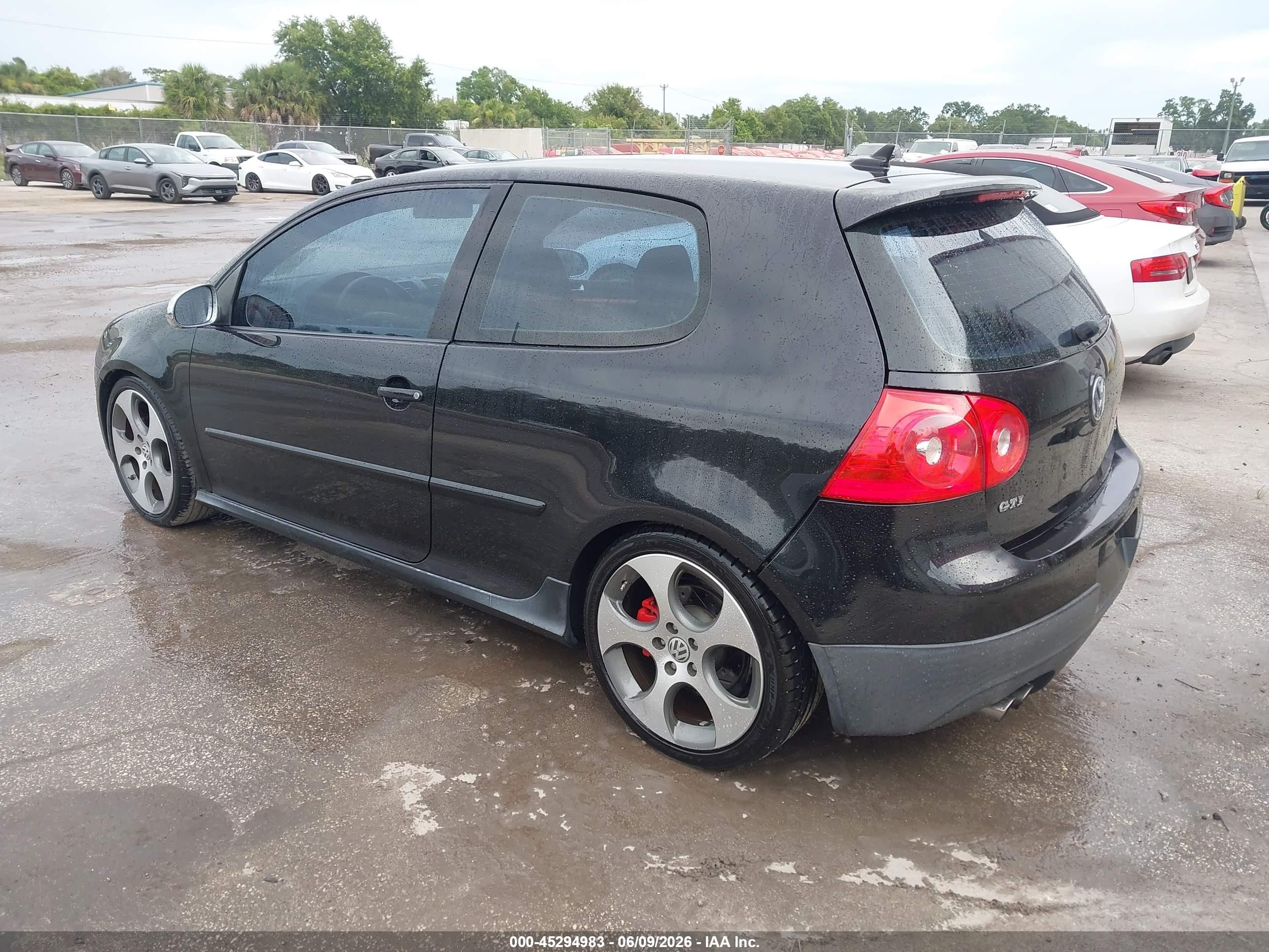 2008 Volkswagen Gti 2-door Black vin: WVWED71K58W311435