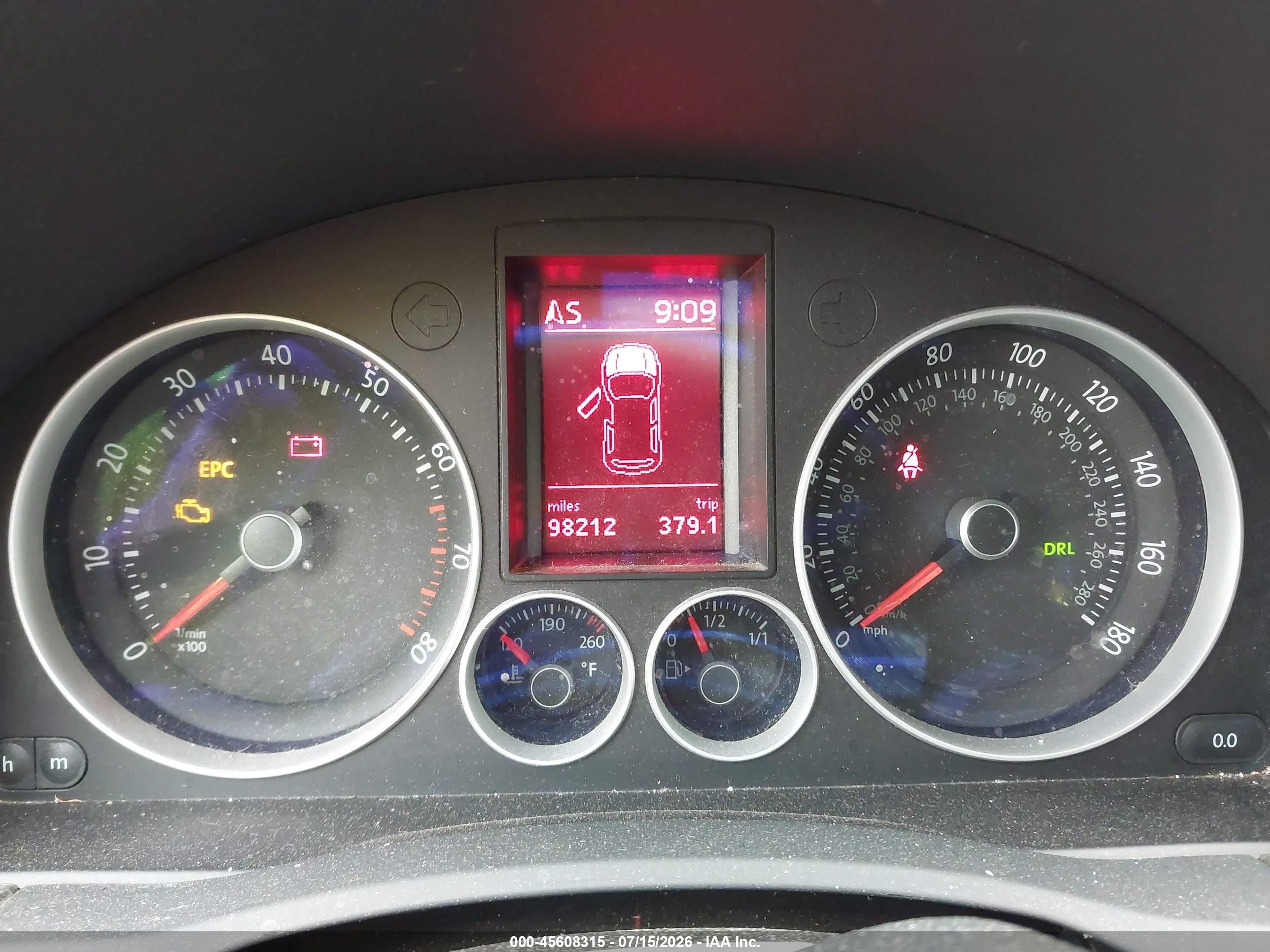 2009 Volkswagen Gti 2-door Red vin: WVWED71K79W133870