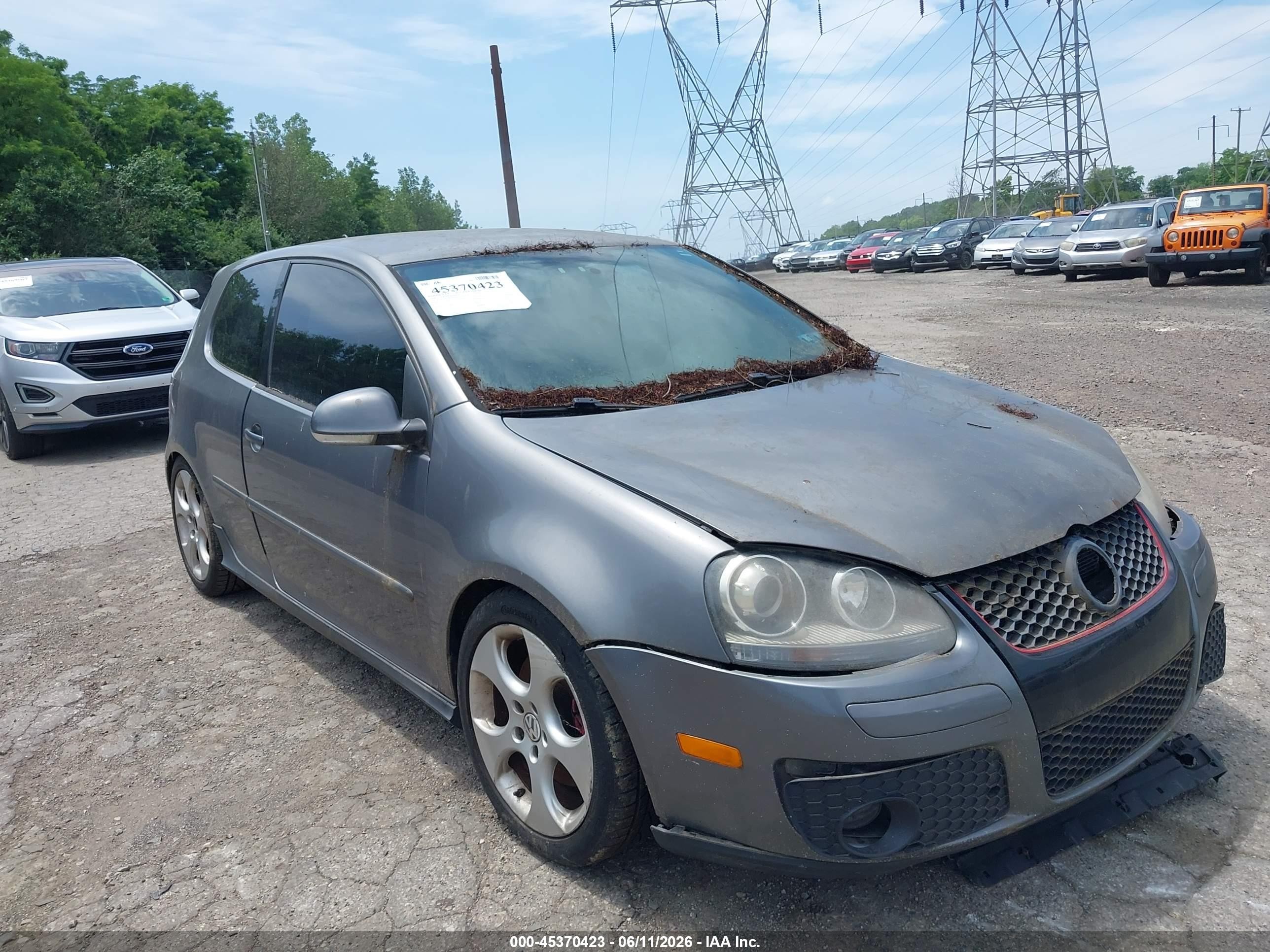 2009 Volkswagen Gti 2-door Gray vin: WVWED71K89W054210