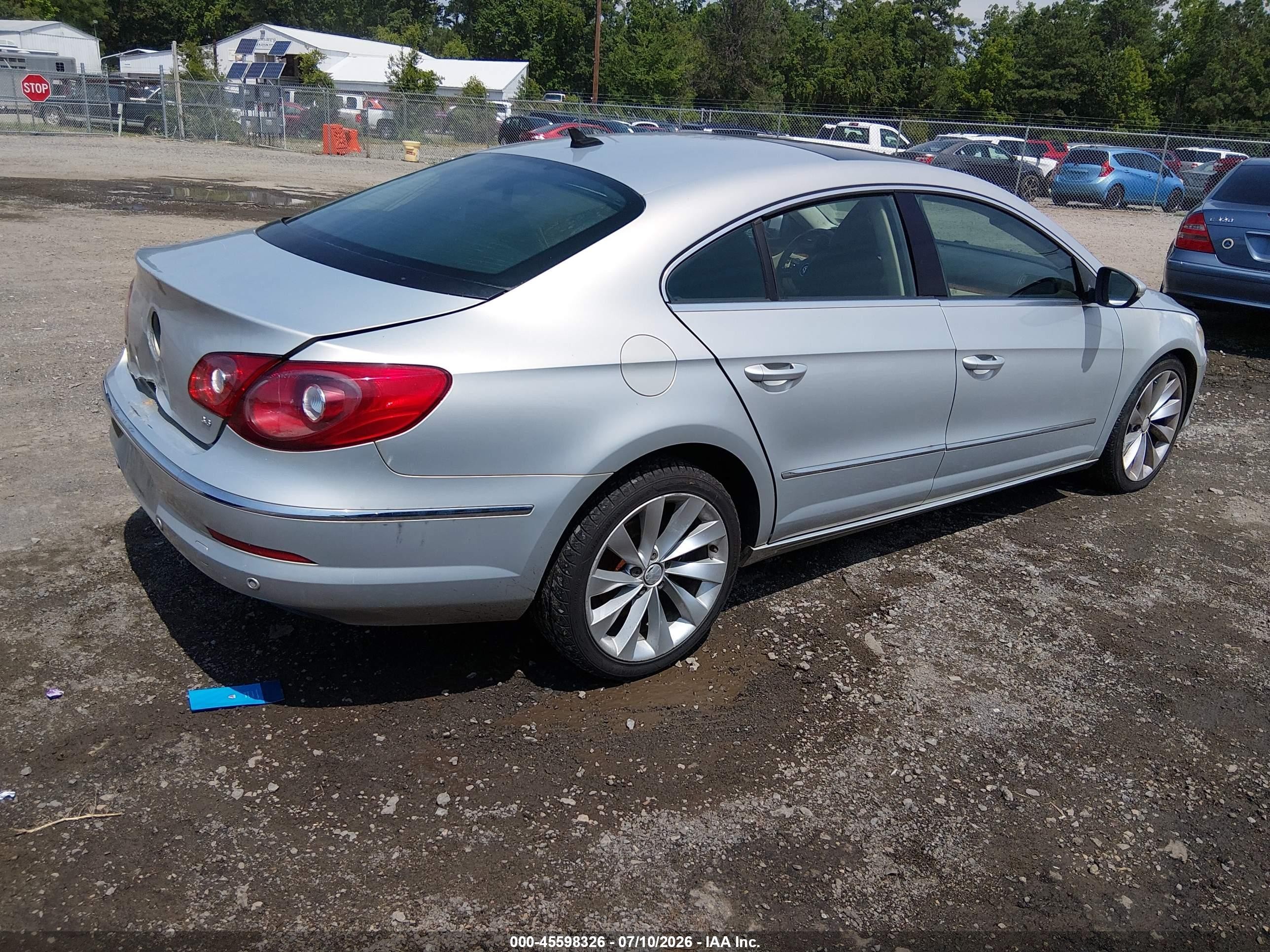 2010 Volkswagen Cc Vr6 Sport Silver vin: WVWEU7AN7AE567033