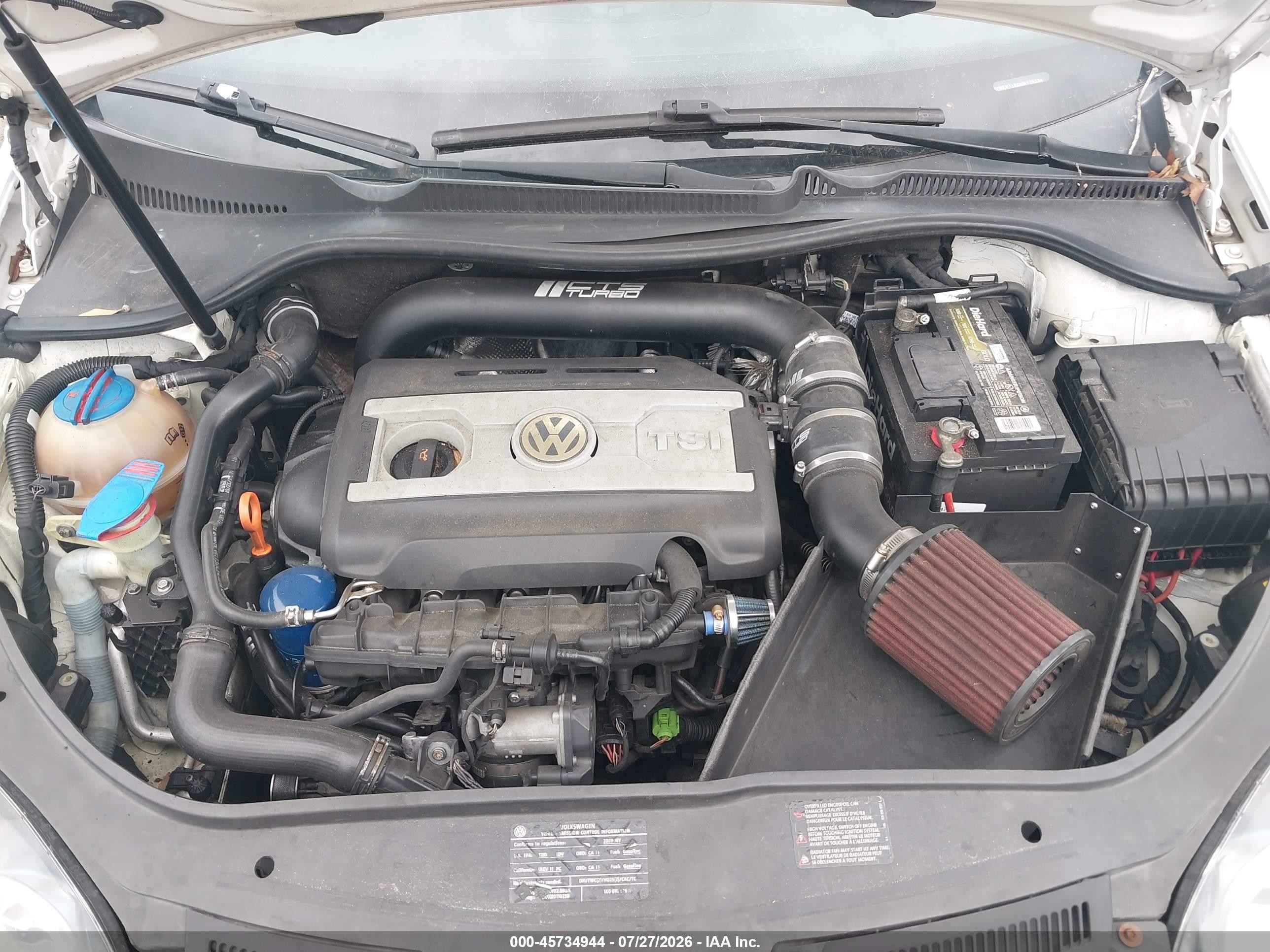 2009 Volkswagen Gti 2-door White vin: WVWEV71K09W115238