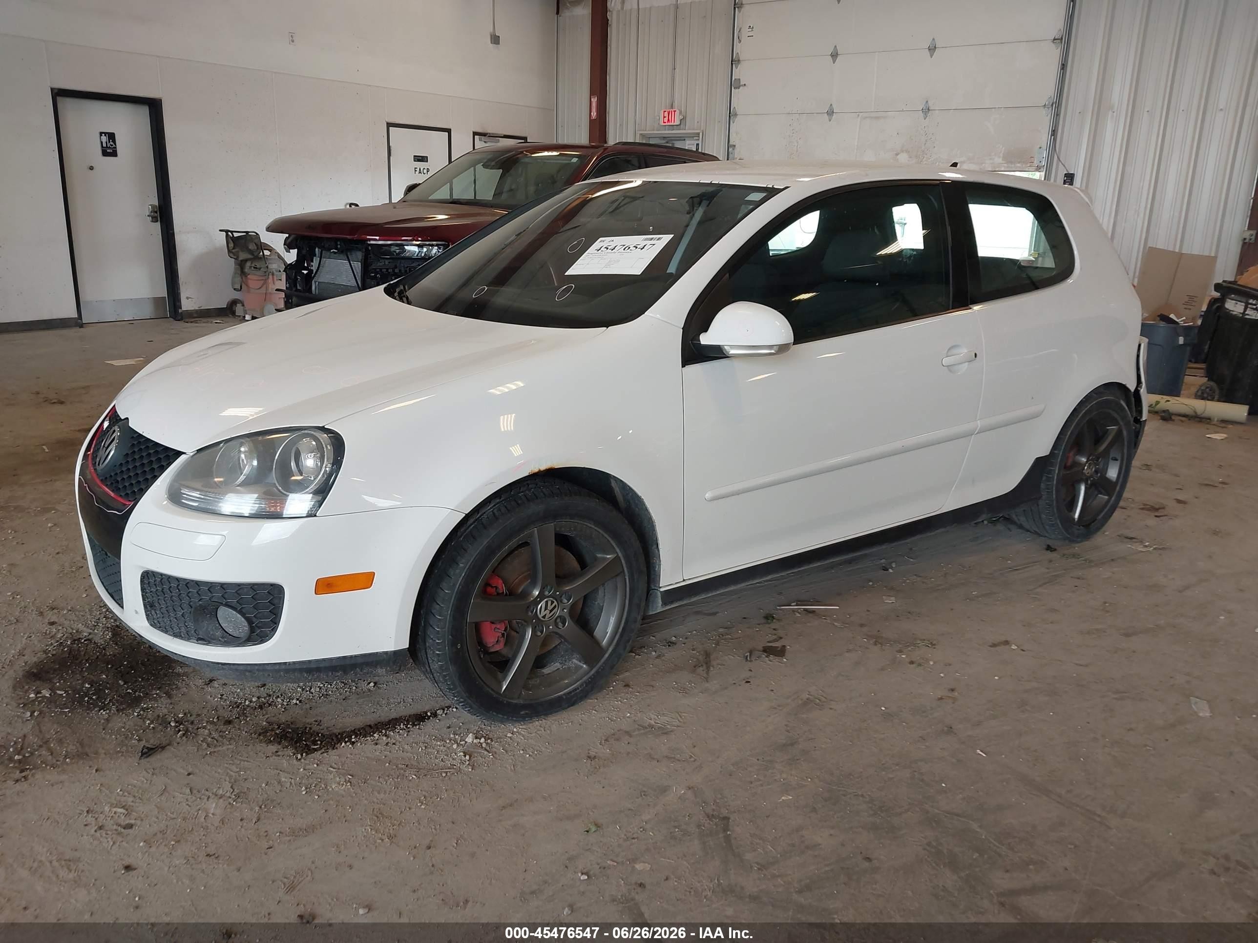 2009 Volkswagen Gti 2-door White vin: WVWEV71K29W031566