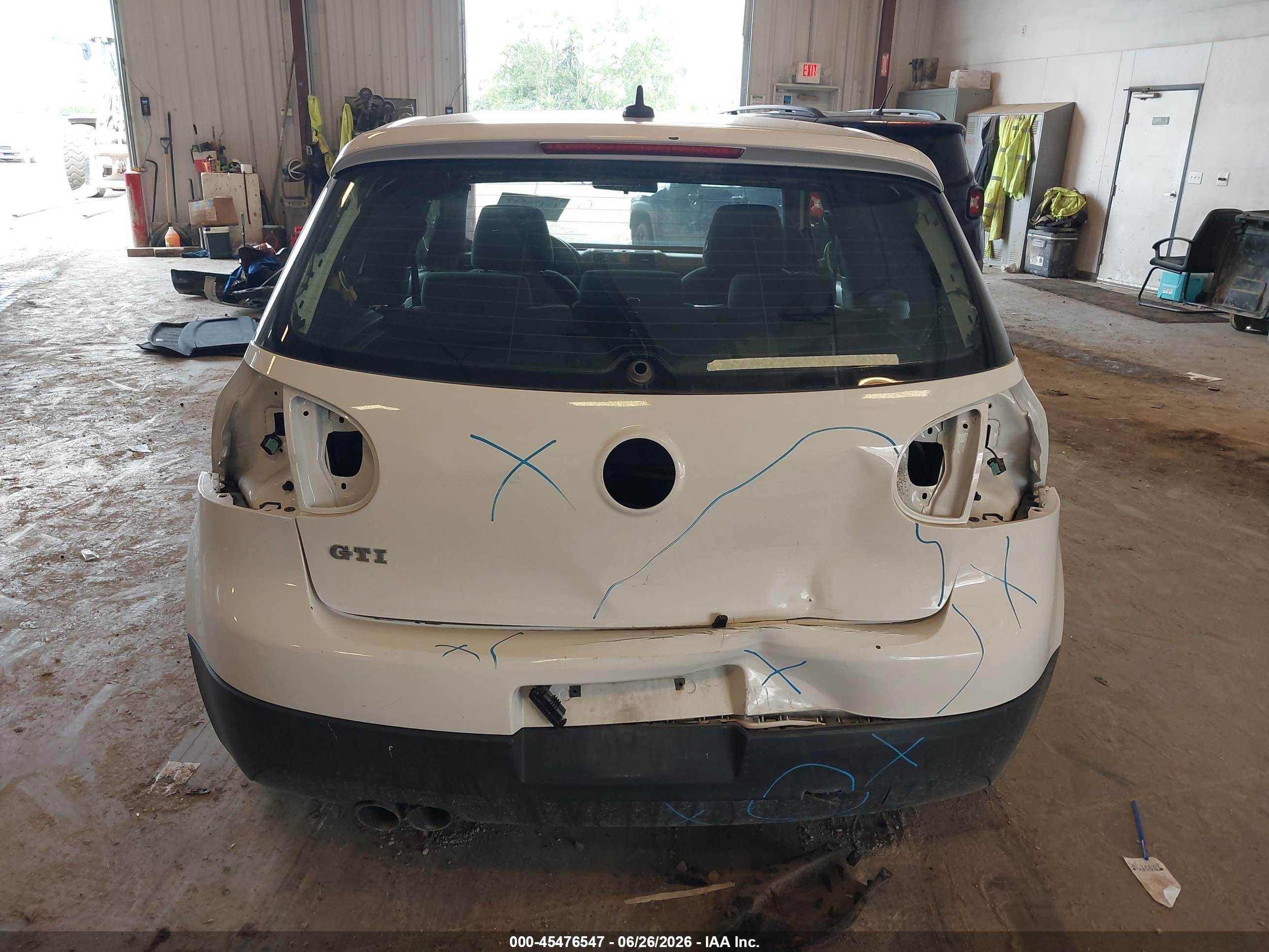 2009 Volkswagen Gti 2-door White vin: WVWEV71K29W031566